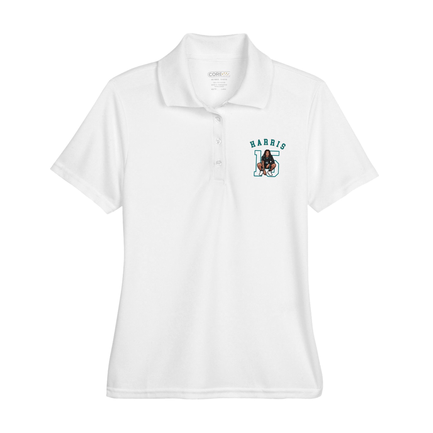 Womens Performance Polo — Shirsey Arch in White