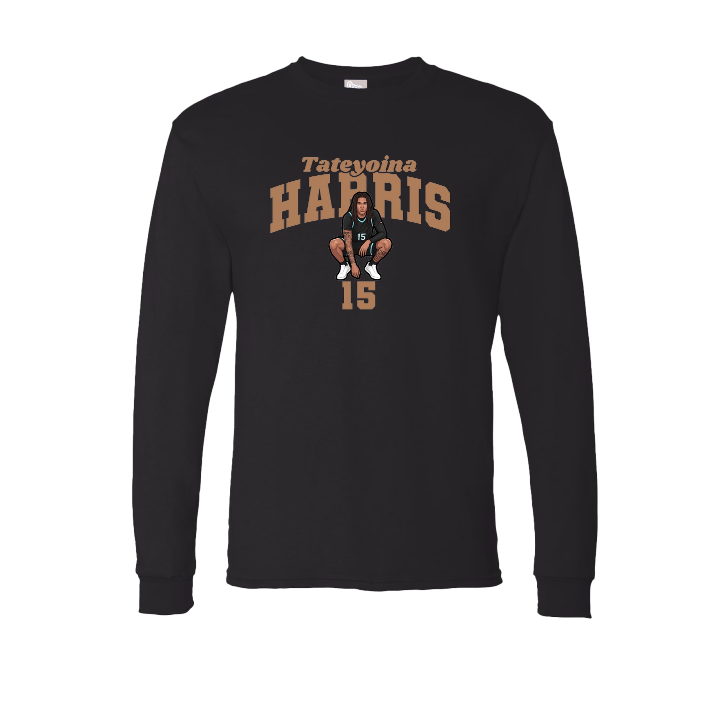 Long Sleeve Tee — Signature Arch in Black