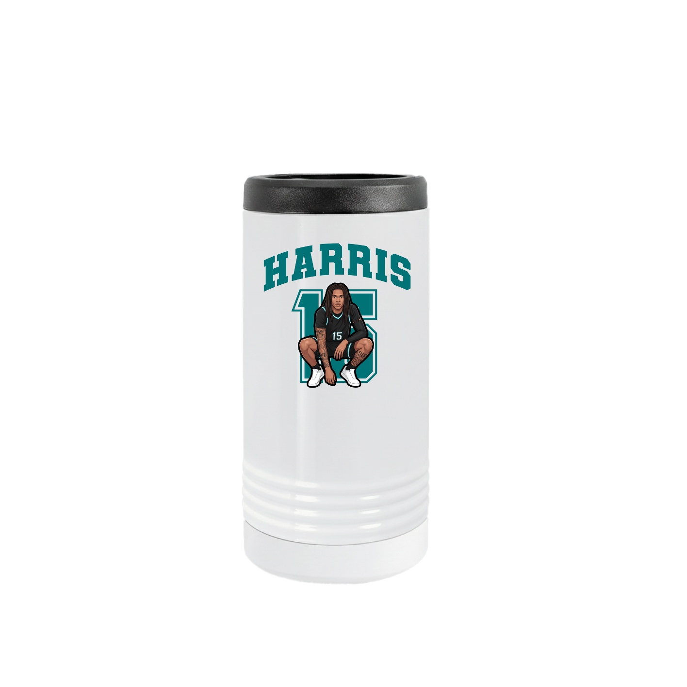 Slim Beverage Holder — Number in White