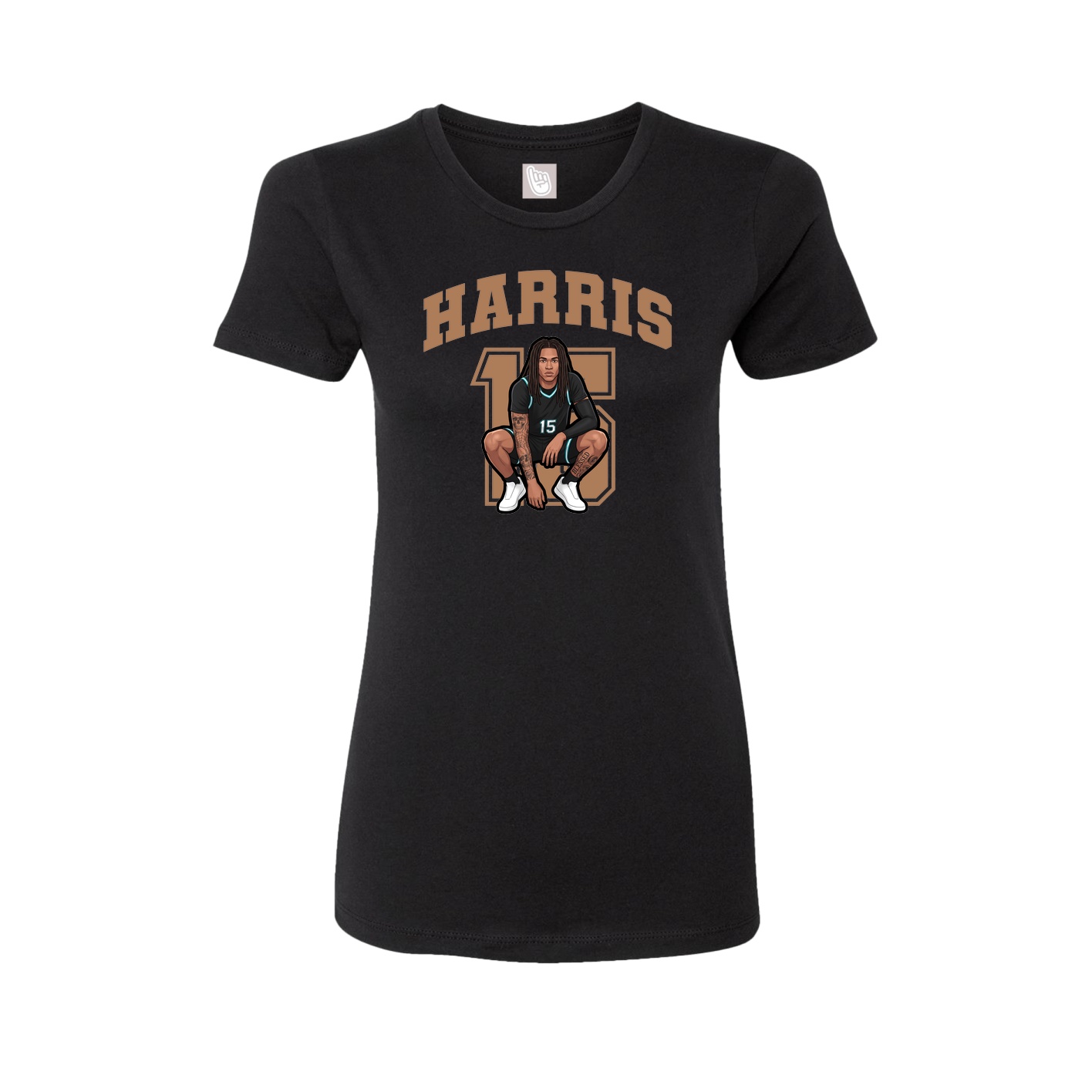 Womens Tee — Number in Black