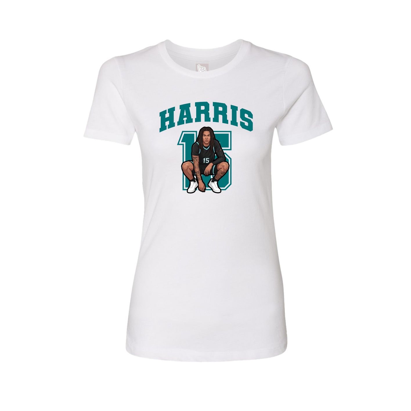 Womens Tee — Number in White