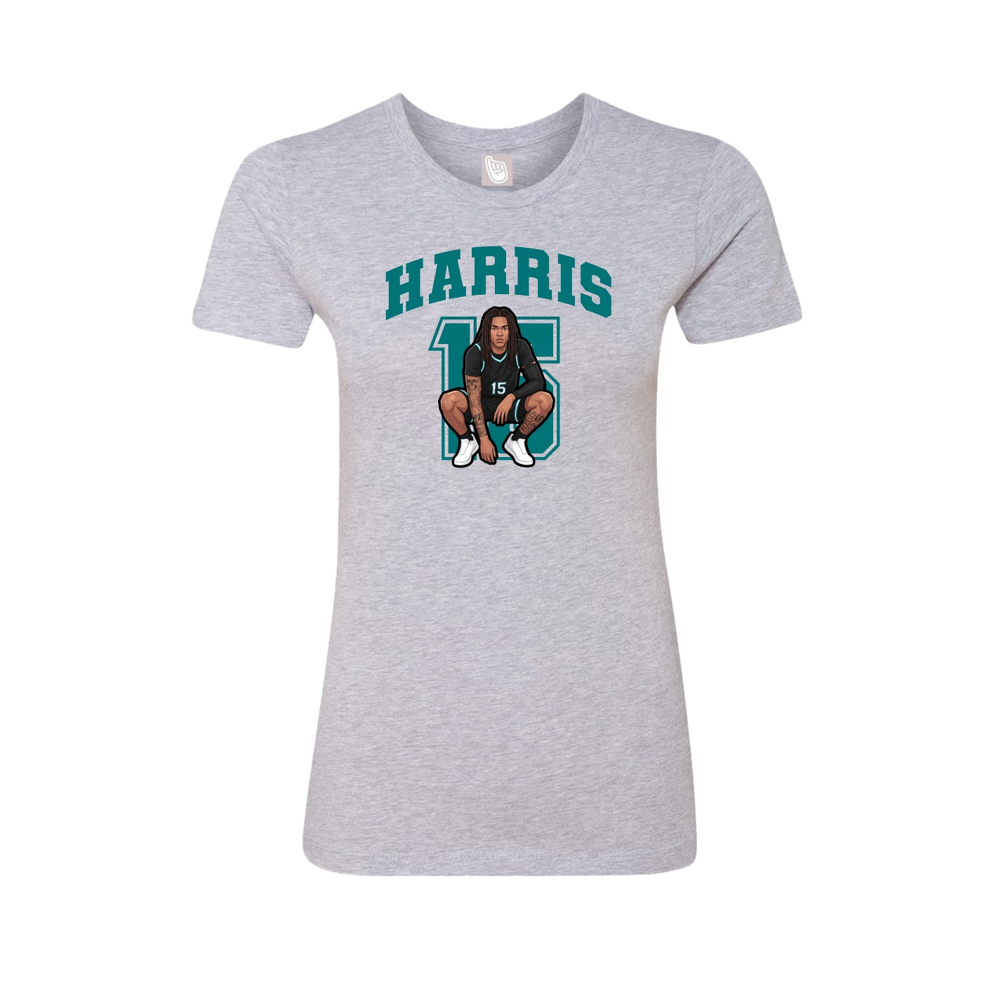 Womens Tee — Number in Grey