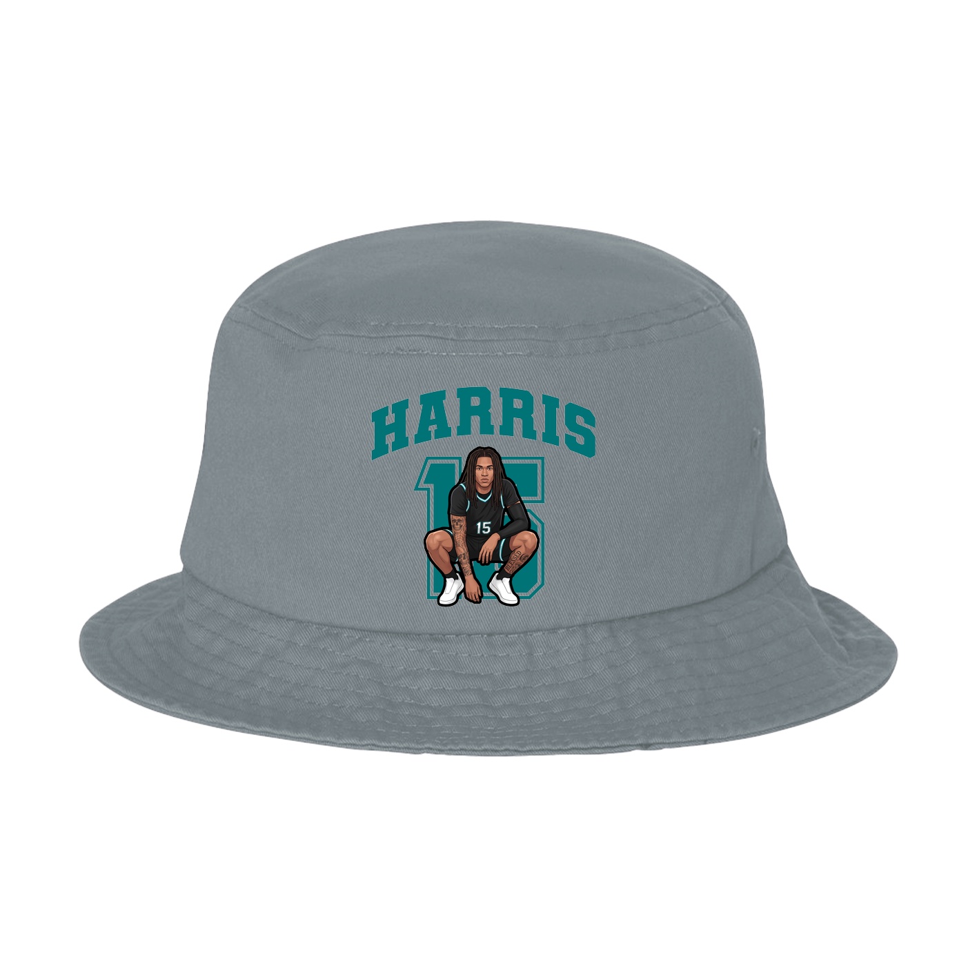 Bucket Cap — Number in Grey
