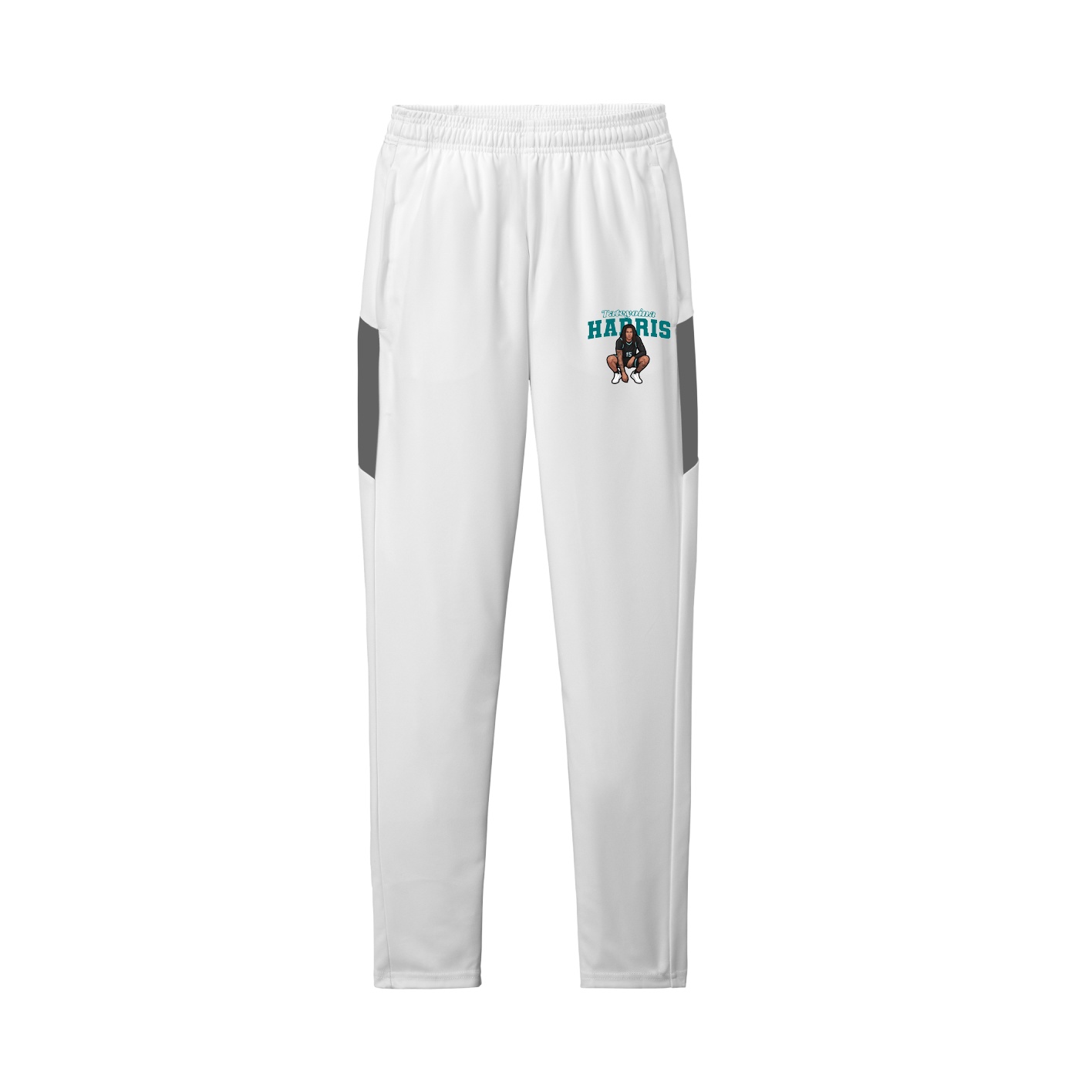 Team Travel Pant — Name Arch in White/Grey