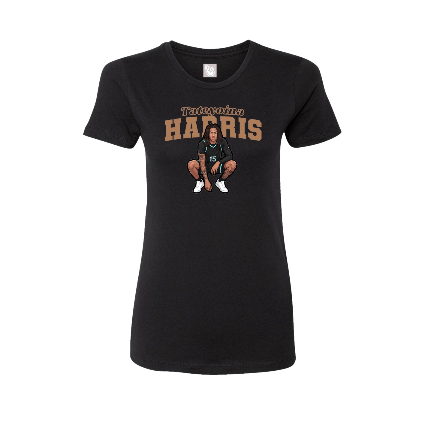Womens Tee — Name Arch in Black