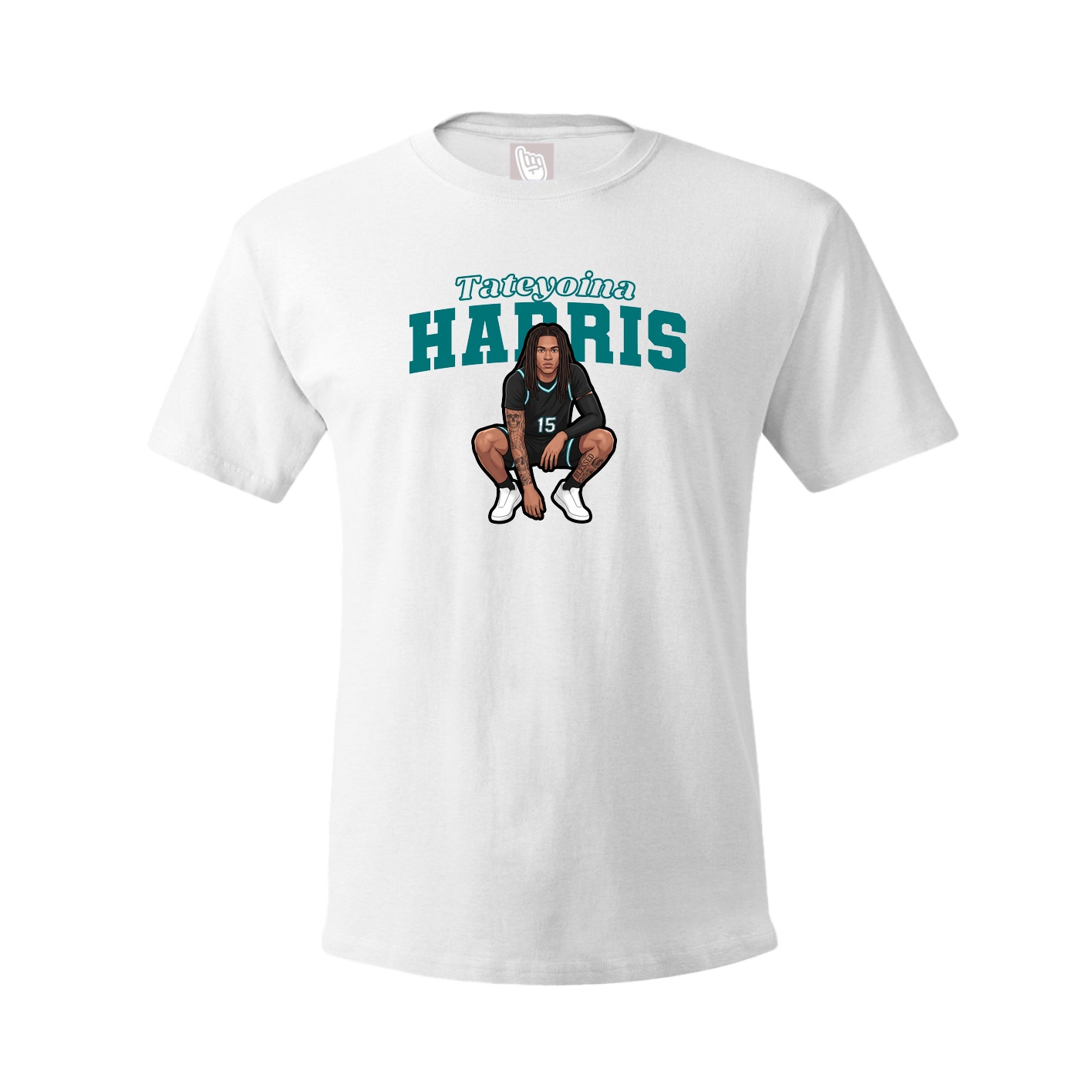 Youth Tee — Name Arch in White