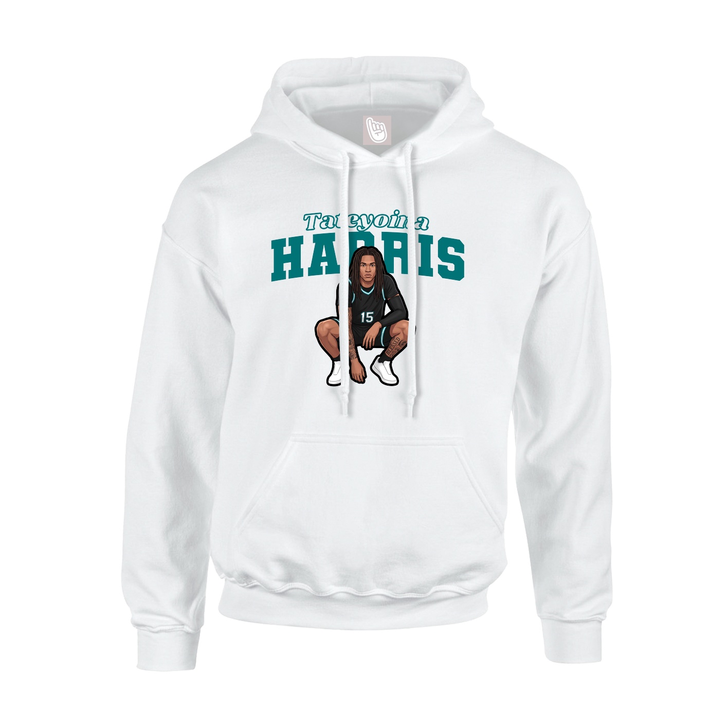 Hoodie — Name Arch in White