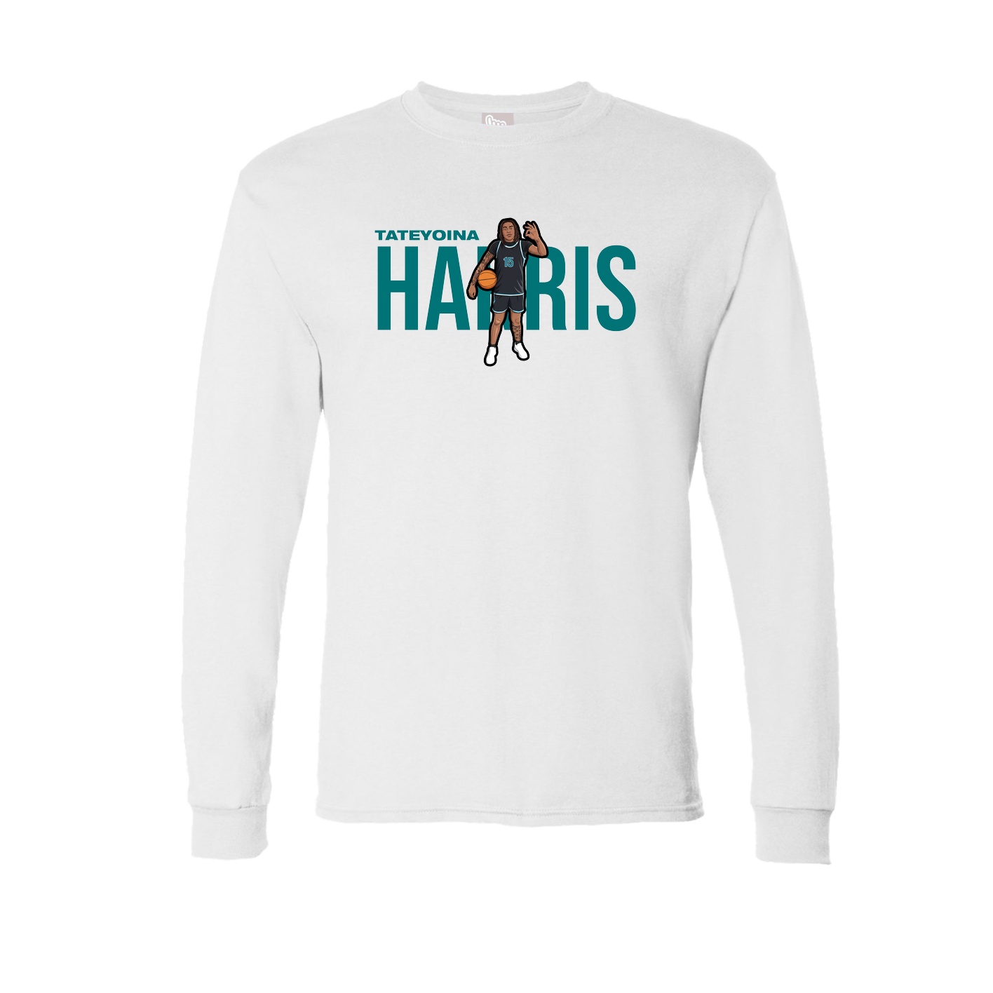 Long Sleeve Tee — Player Name in White