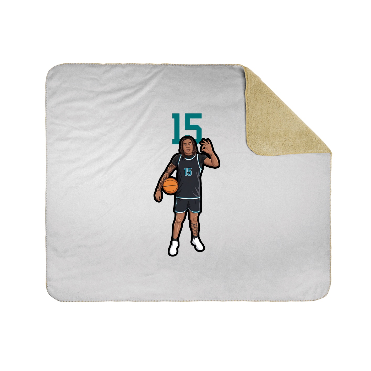 Throw Blanket — Number Top in White