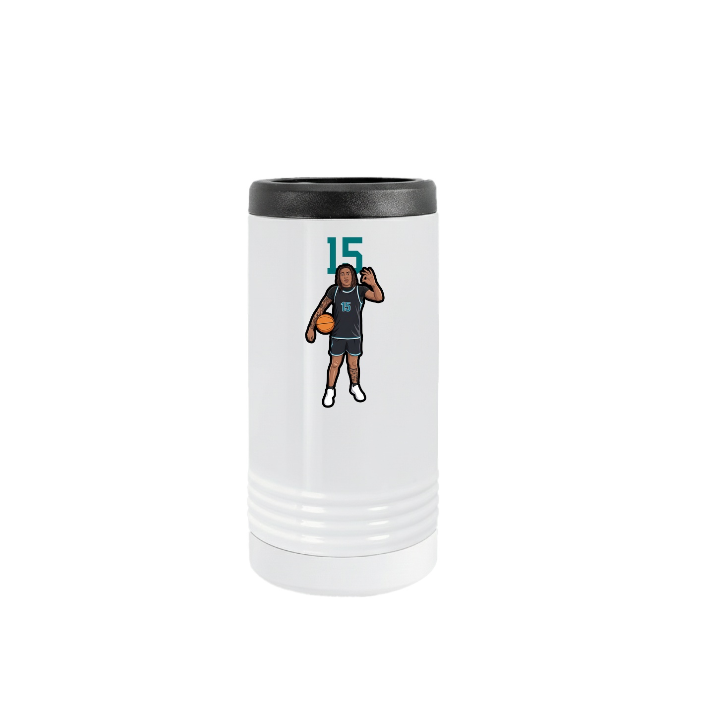 Slim Beverage Holder — Number Top in White