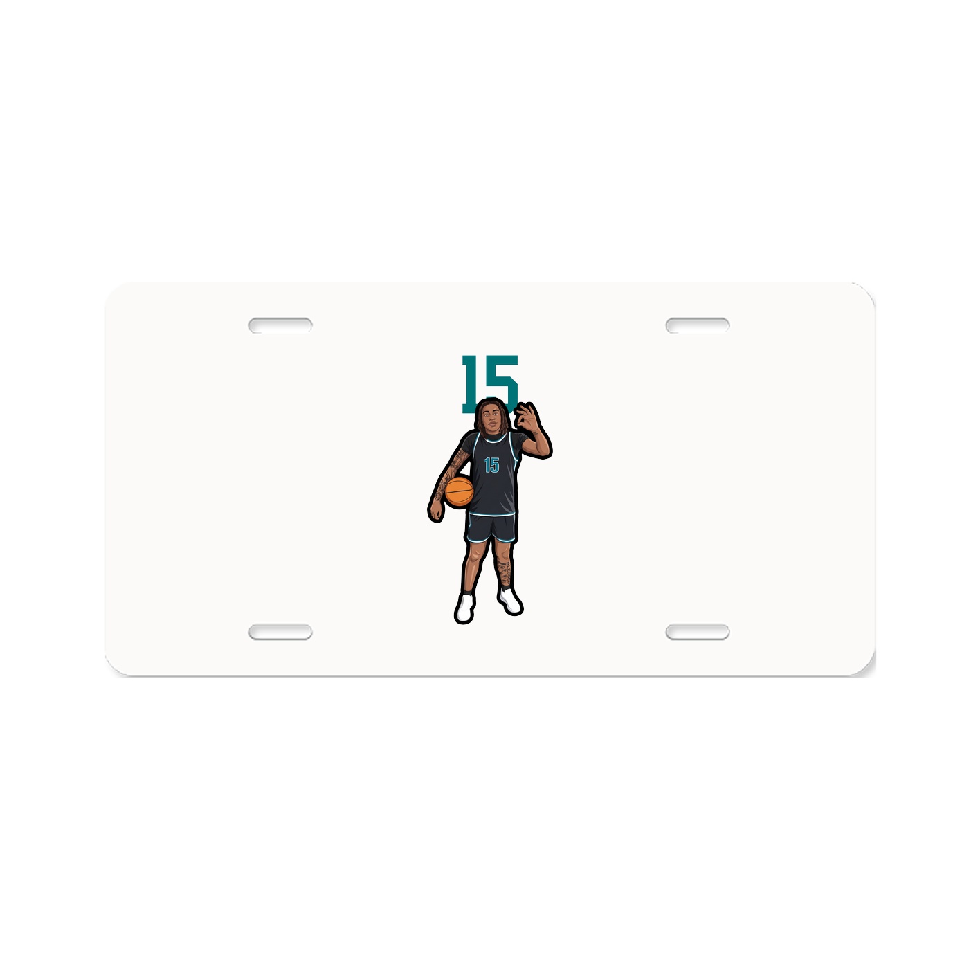 License Plate — Number Top in Classic