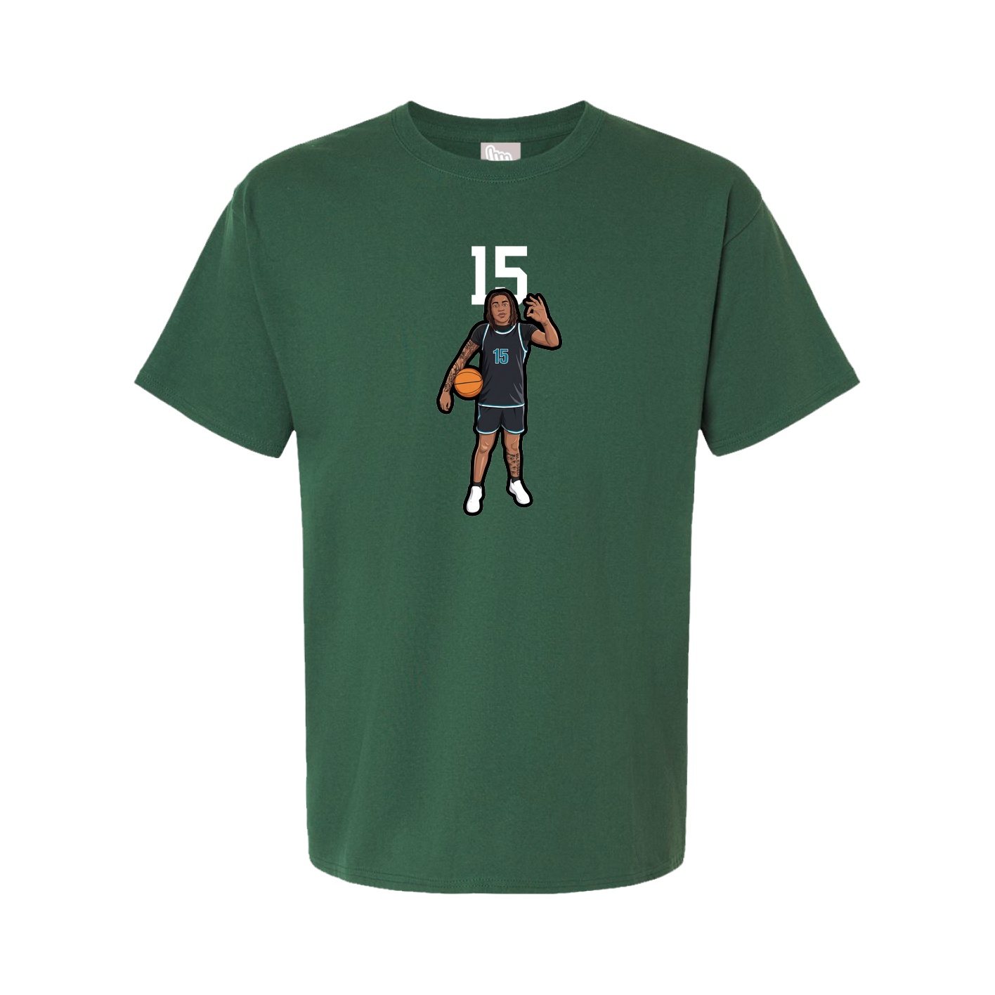 Youth Tee — Number Top in Green