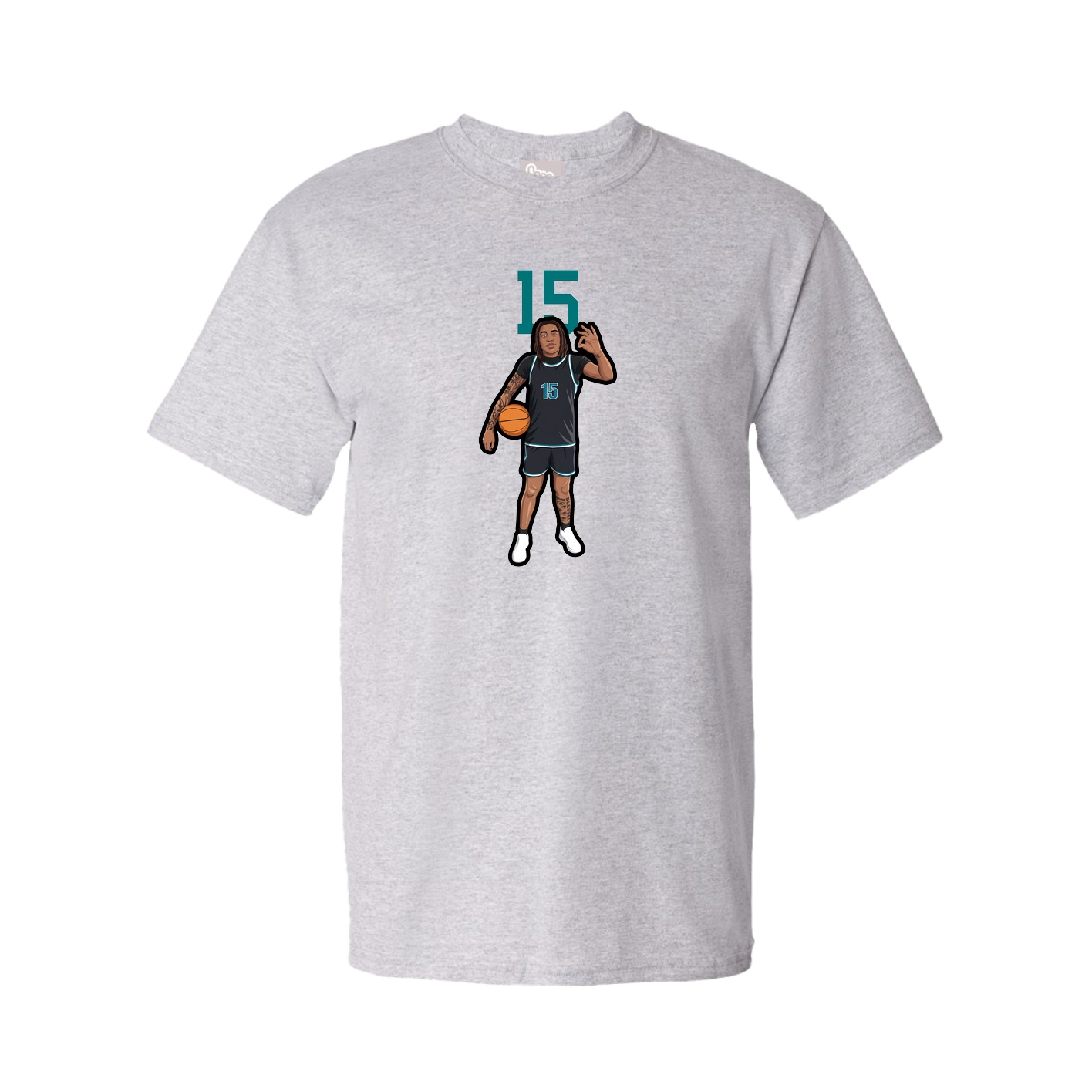 Youth Tee — Number Top in Grey