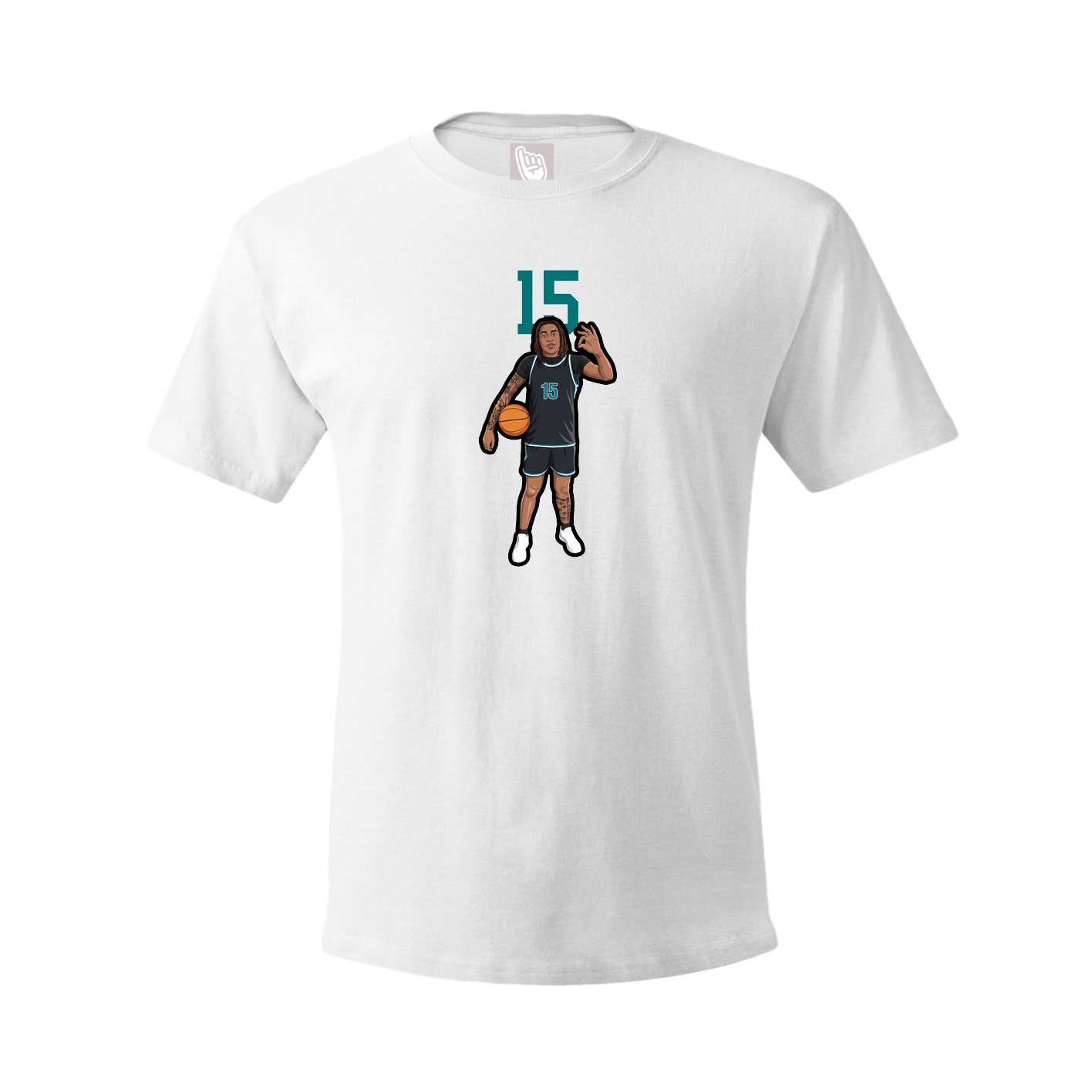 Youth Tee — Number Top in White