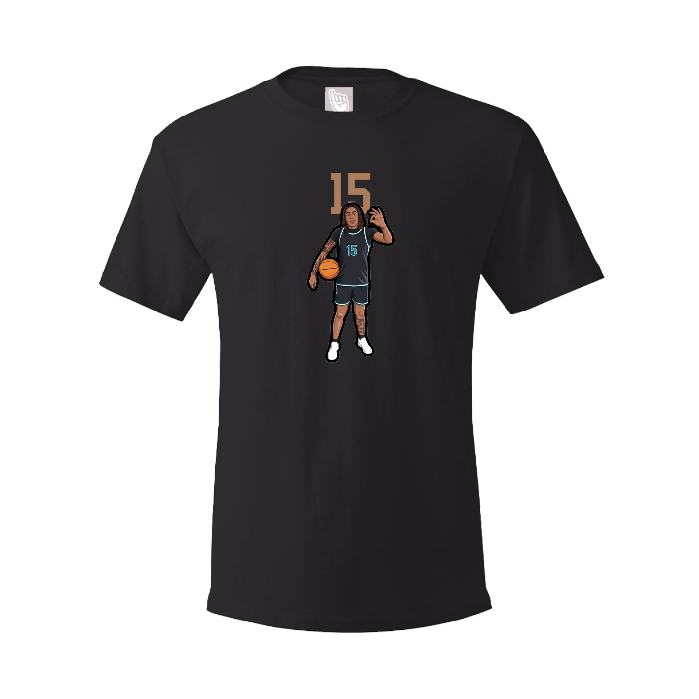 Youth Tee — Number Top in Black