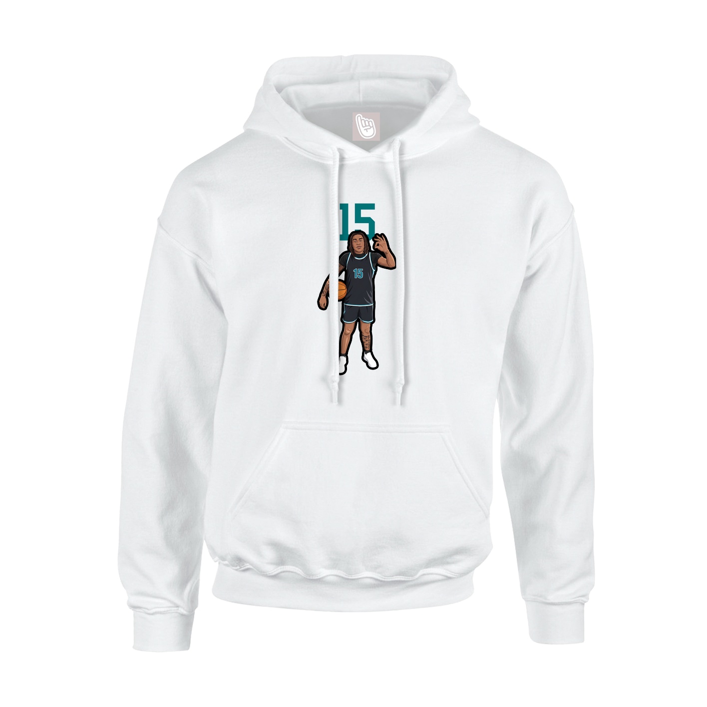 Hoodie — Number Top in White