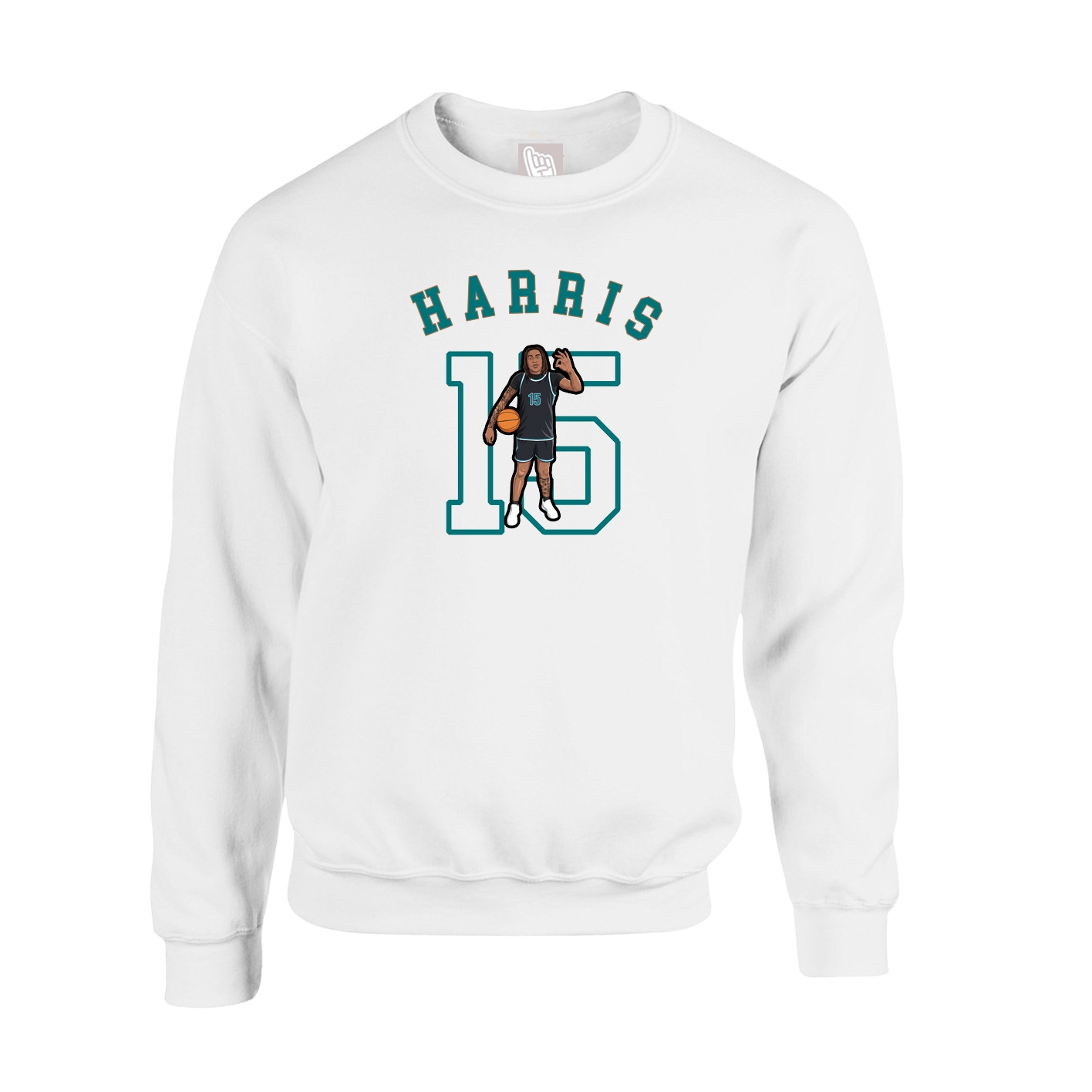 Fleece Crew — Shirsey Arch in White