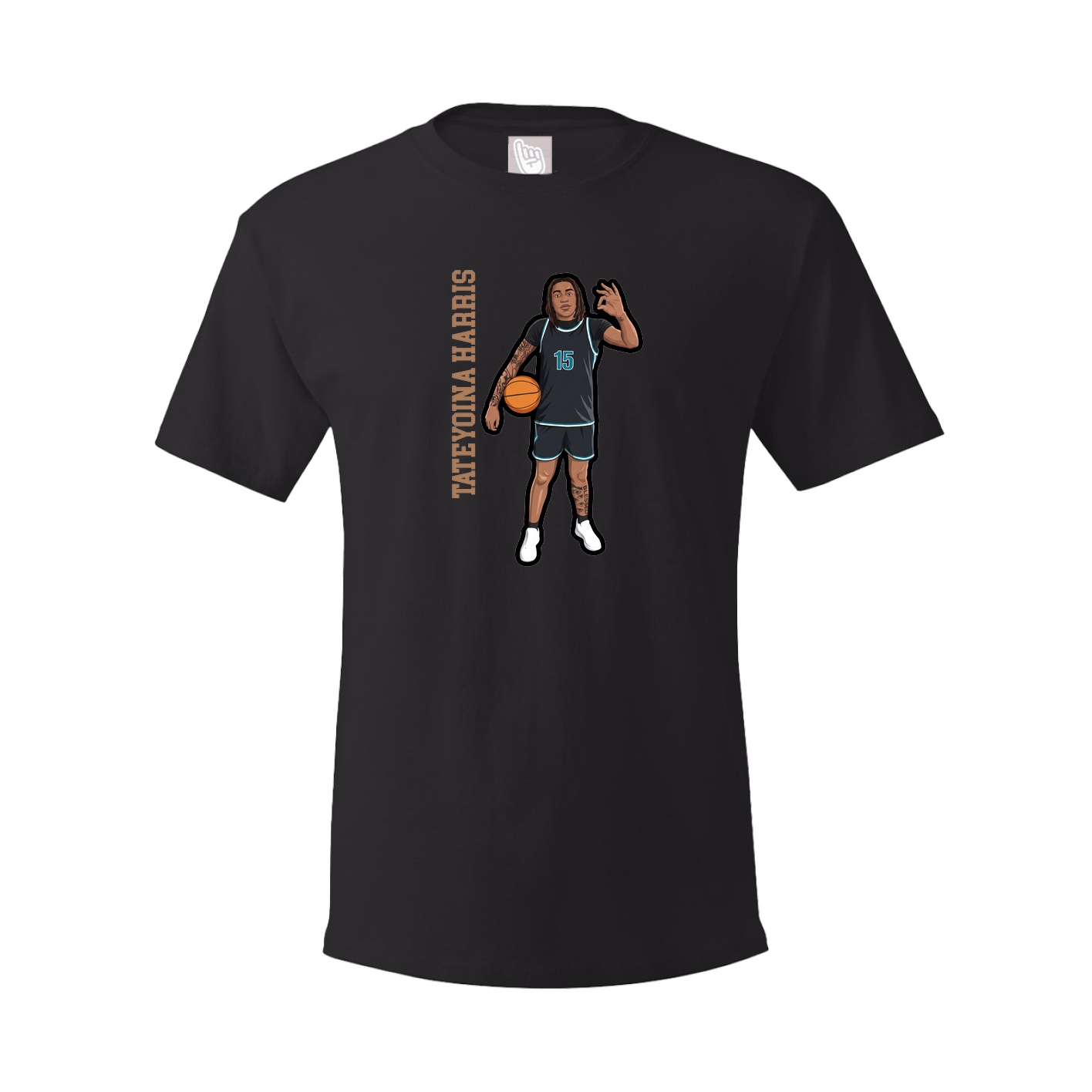 Youth Tee — Name Vertical in Black