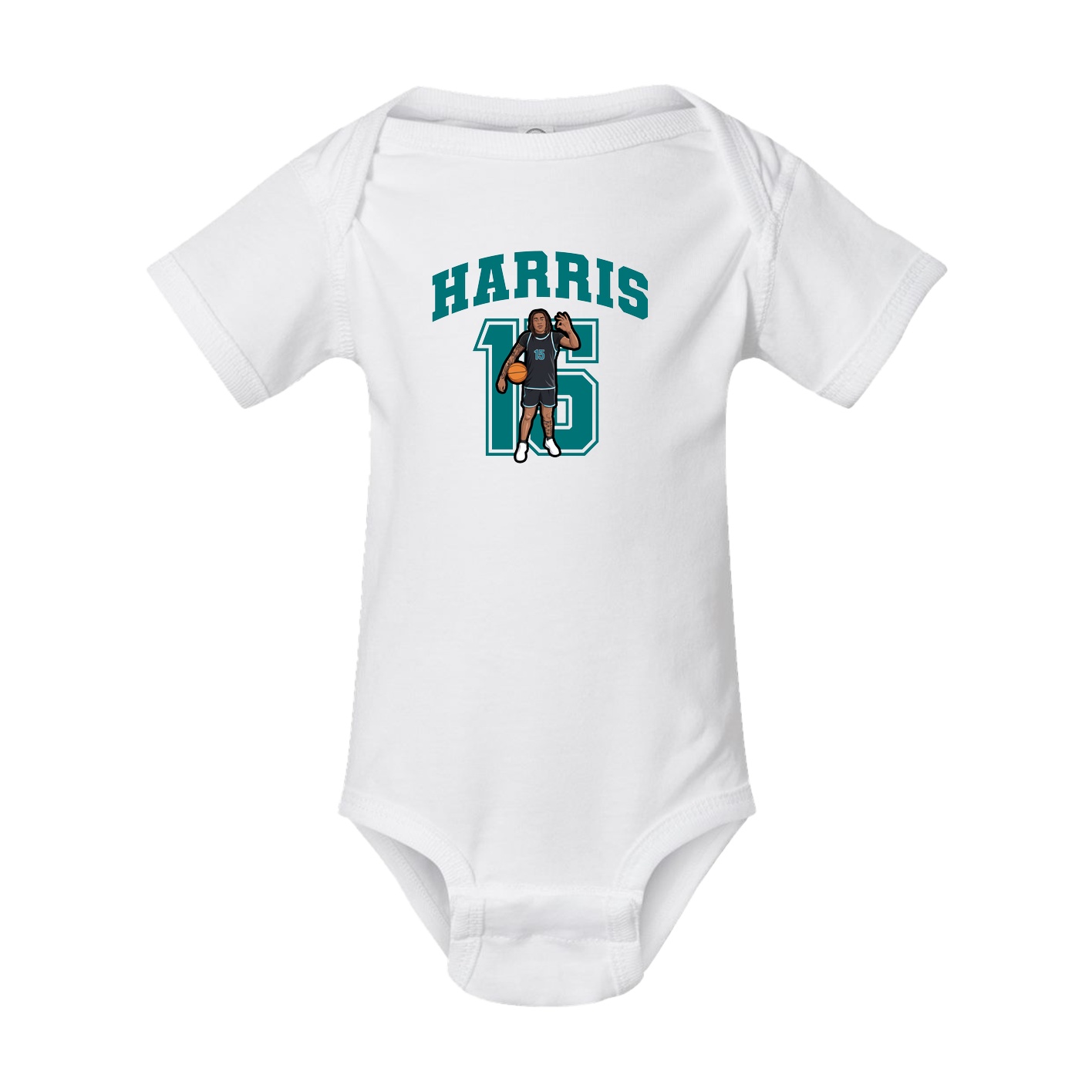 Baby Onesie — Number in White