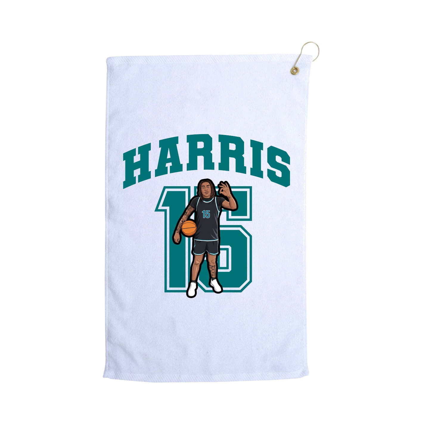 Golf Towel — Number in White