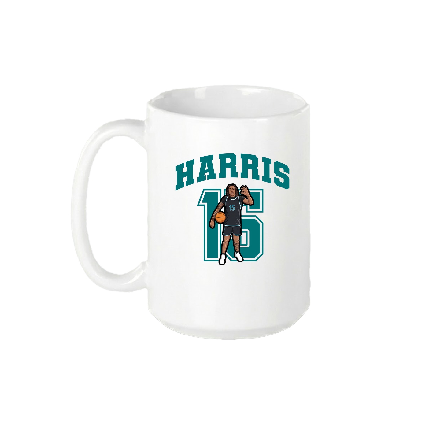 15oz Coffee Mug — Number in White