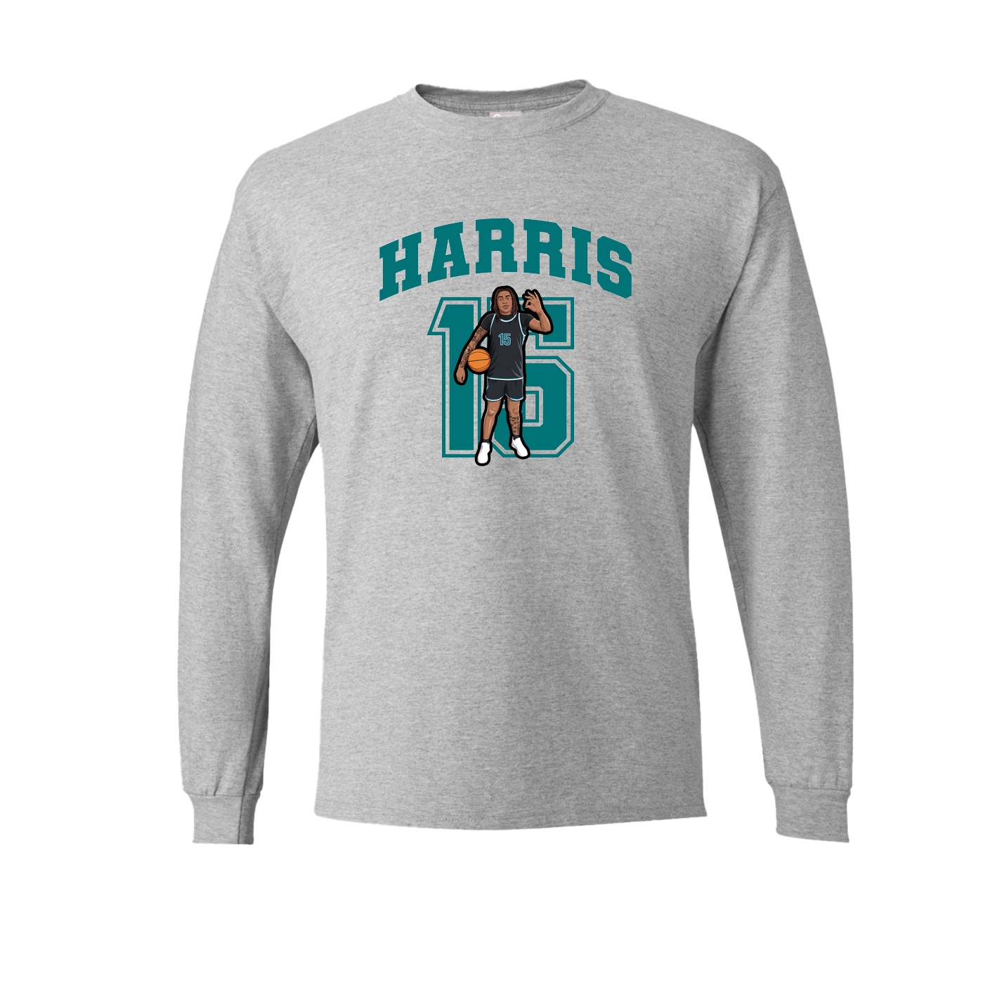 Long Sleeve Tee — Number in Grey