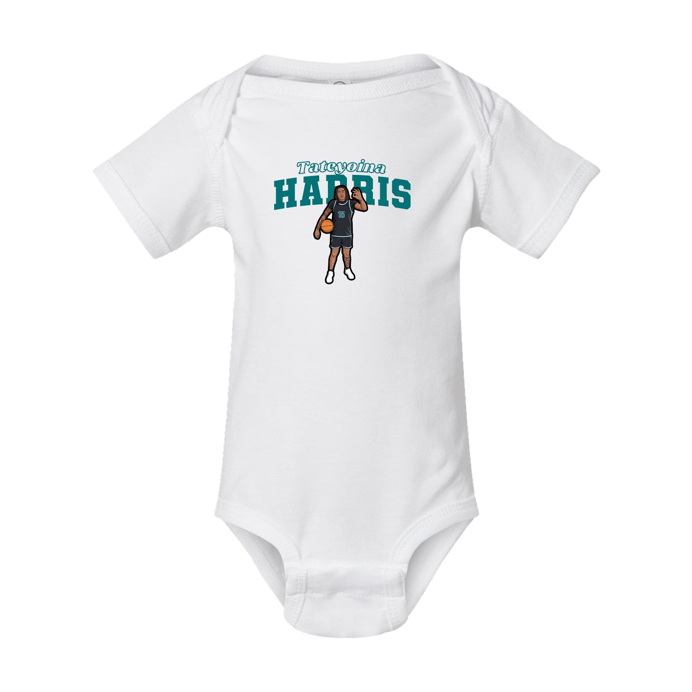 Baby Onesie — Name Arch in White