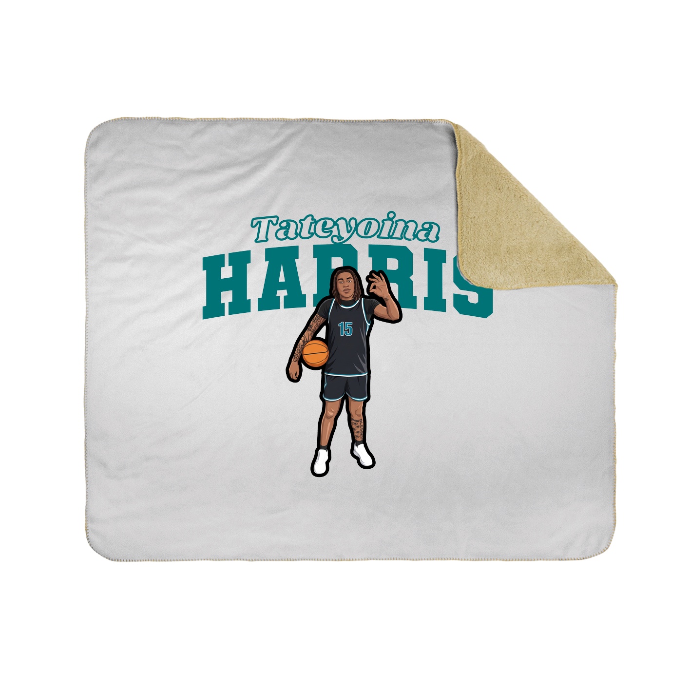 Throw Blanket — Name Arch in White
