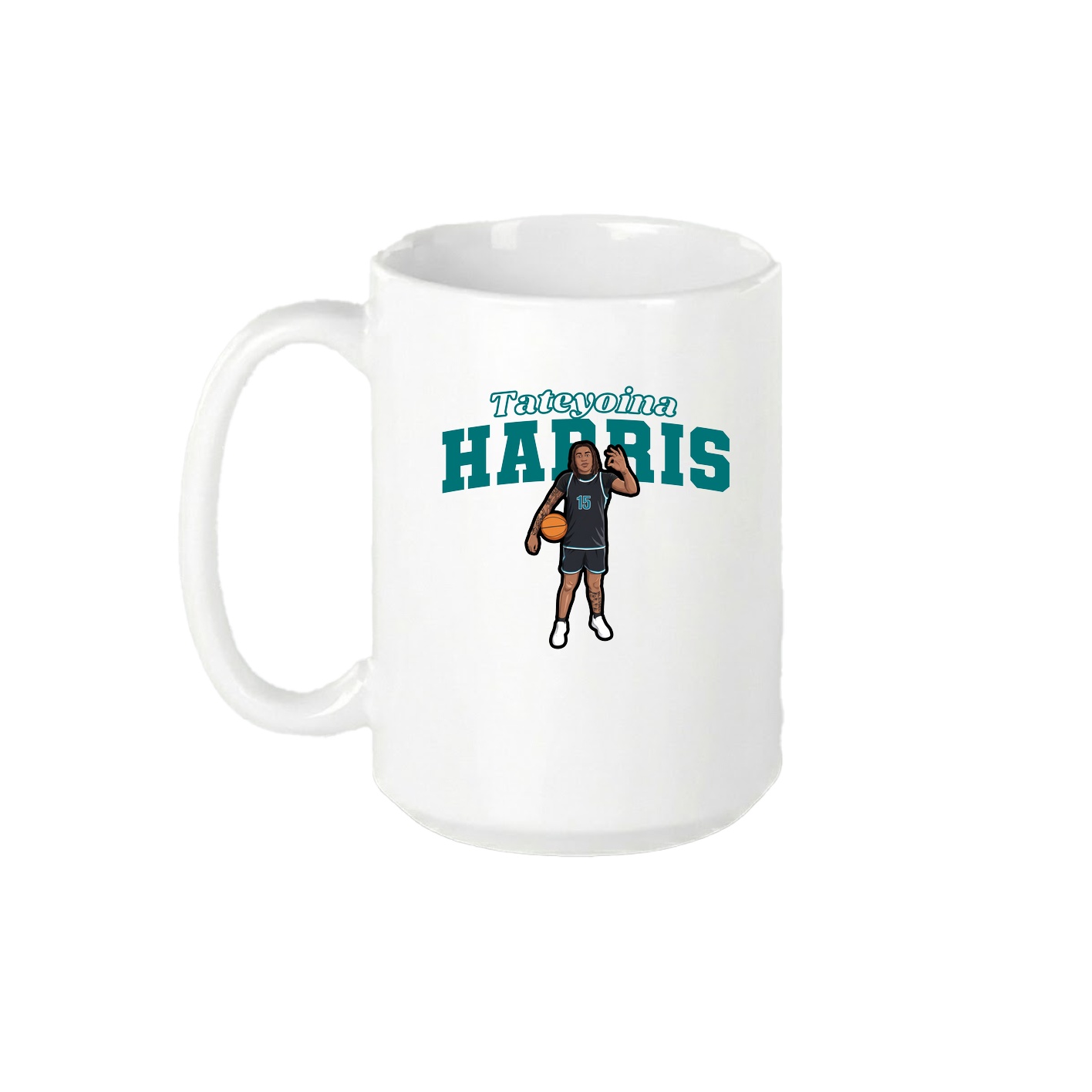 15oz Coffee Mug — Name Arch in White