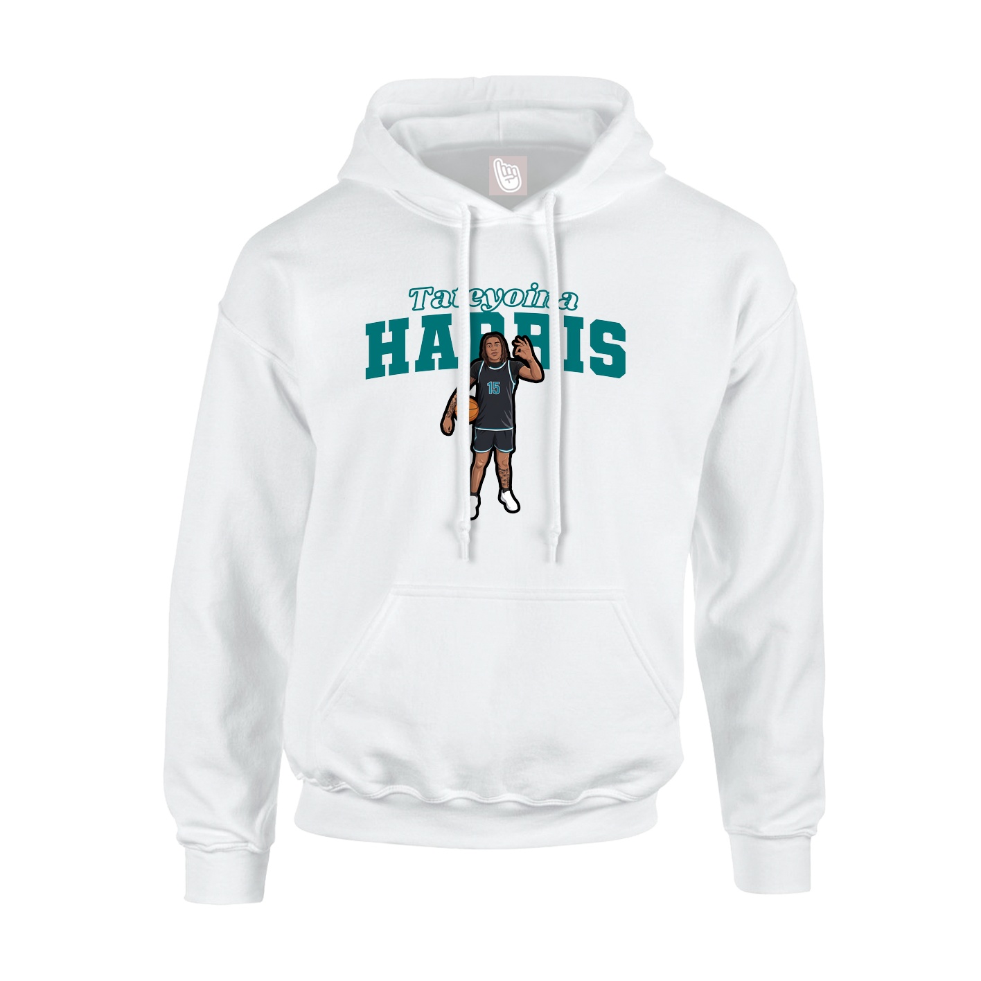 Hoodie — Name Arch in White