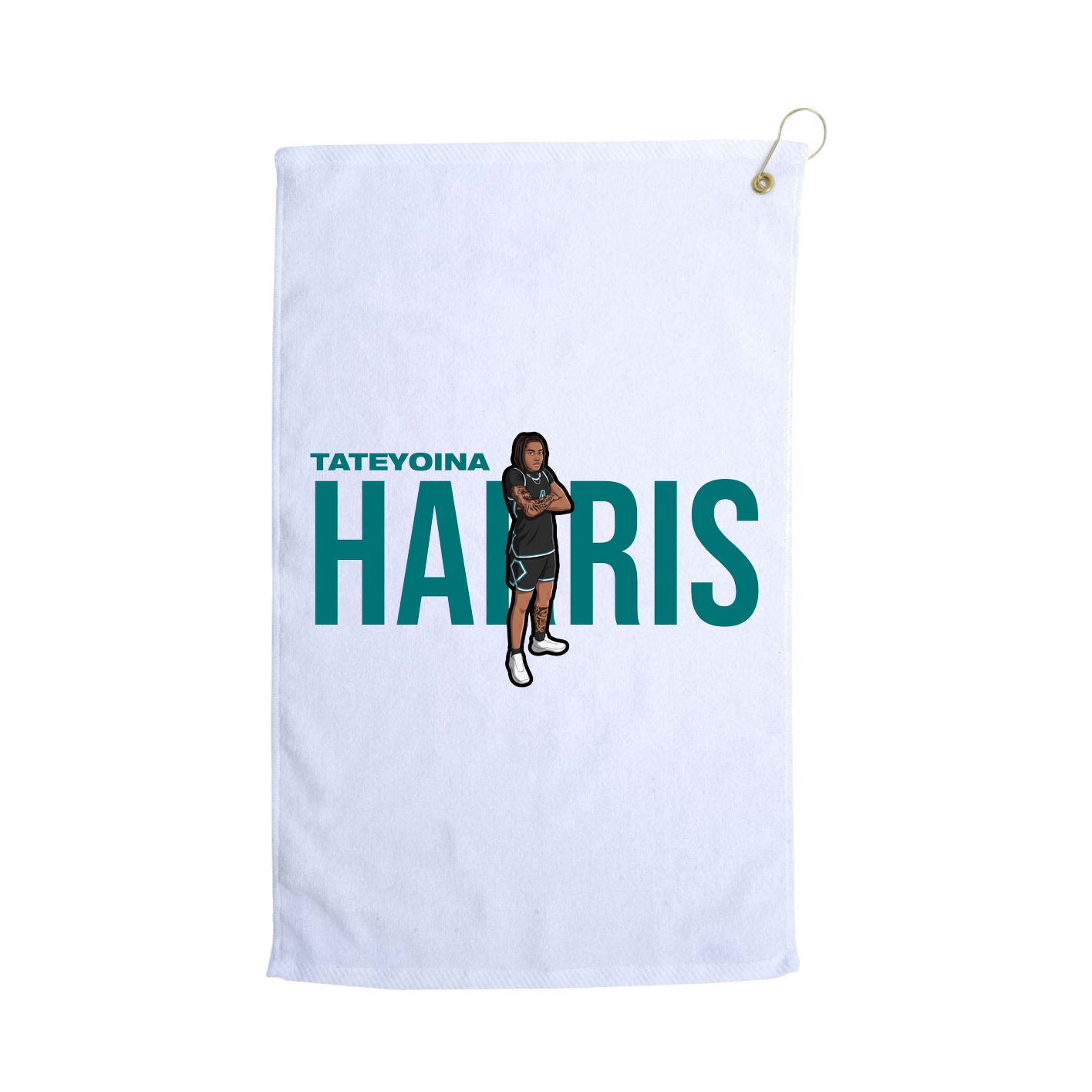 Golf Towel — Player Name in White