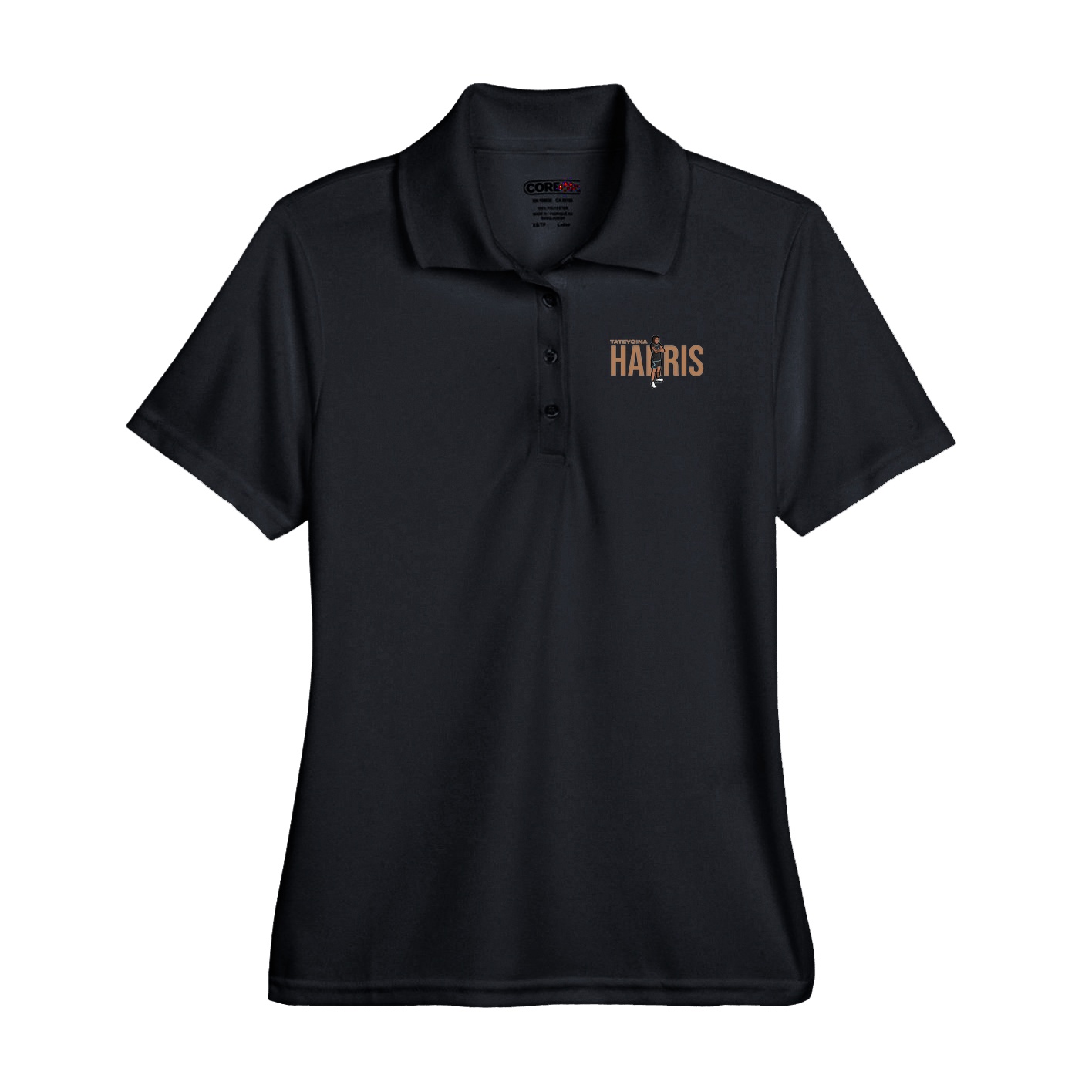 Performance Polo — Player Name in Black