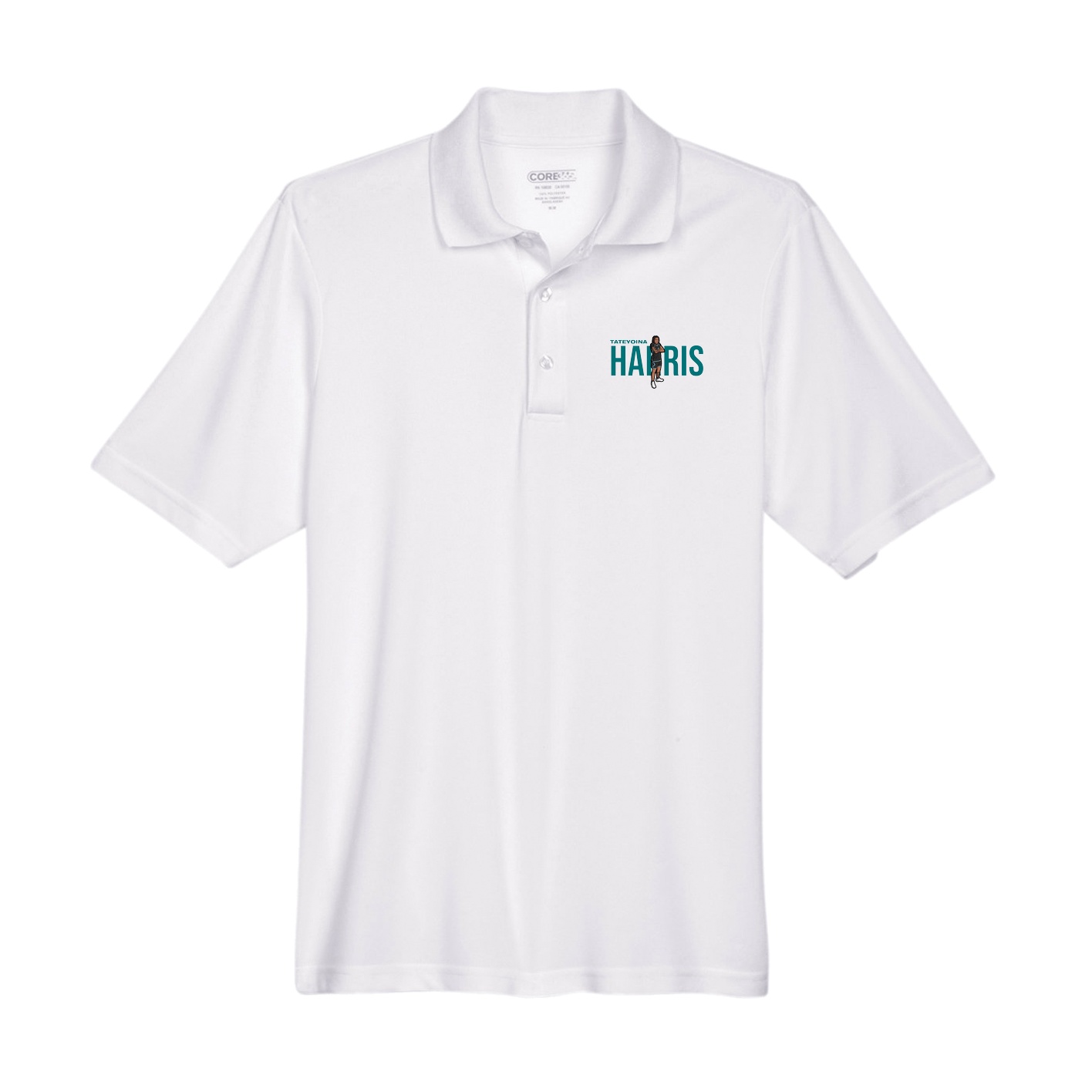 Performance Polo — Player Name in White