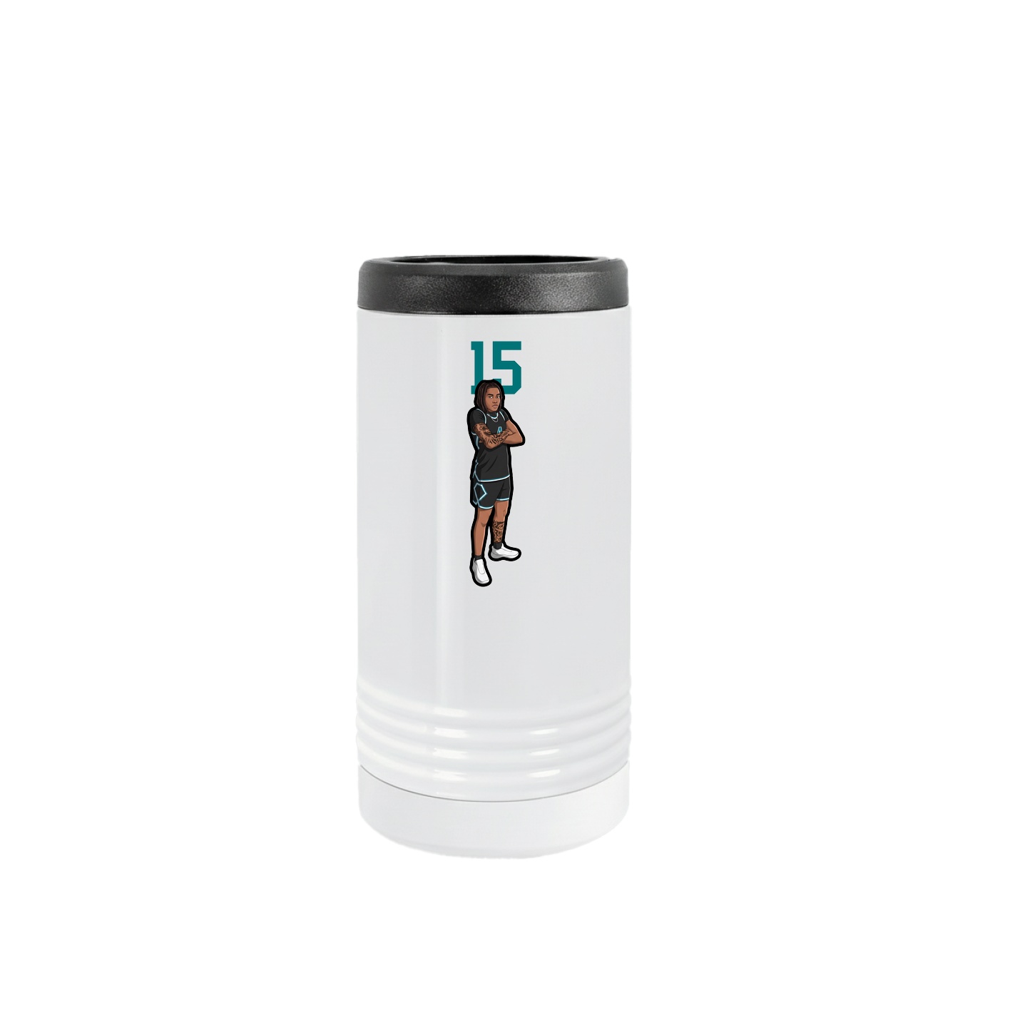 Slim Beverage Holder — Number Top in White
