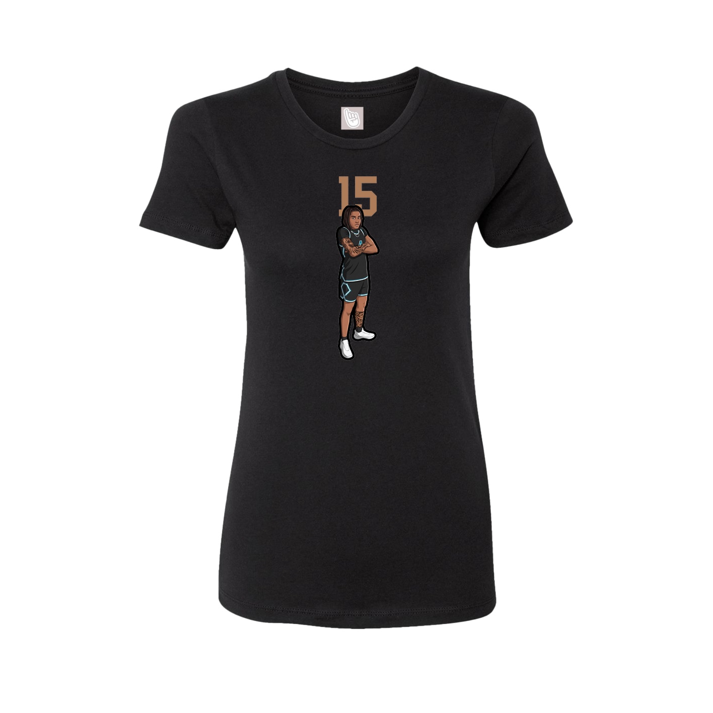 Womens Tee — Number Top in Black