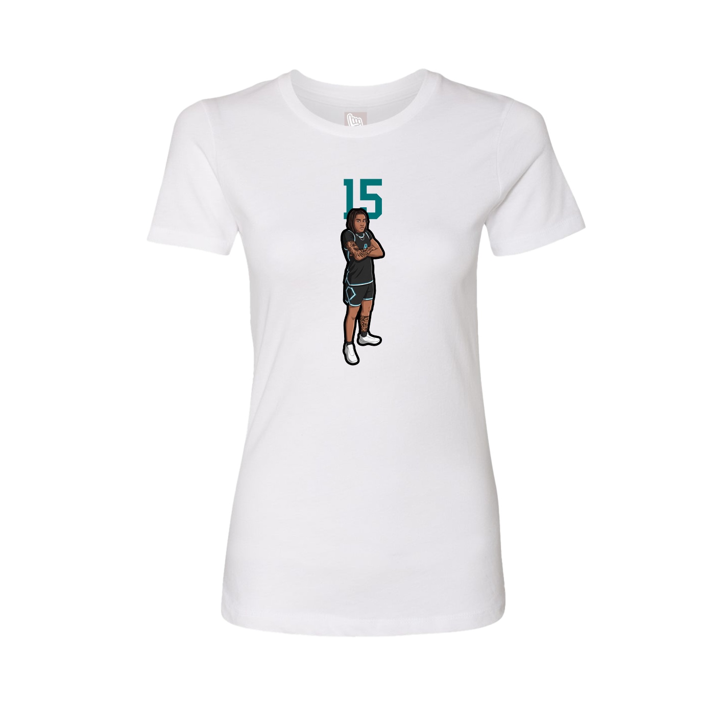 Womens Tee — Number Top in White