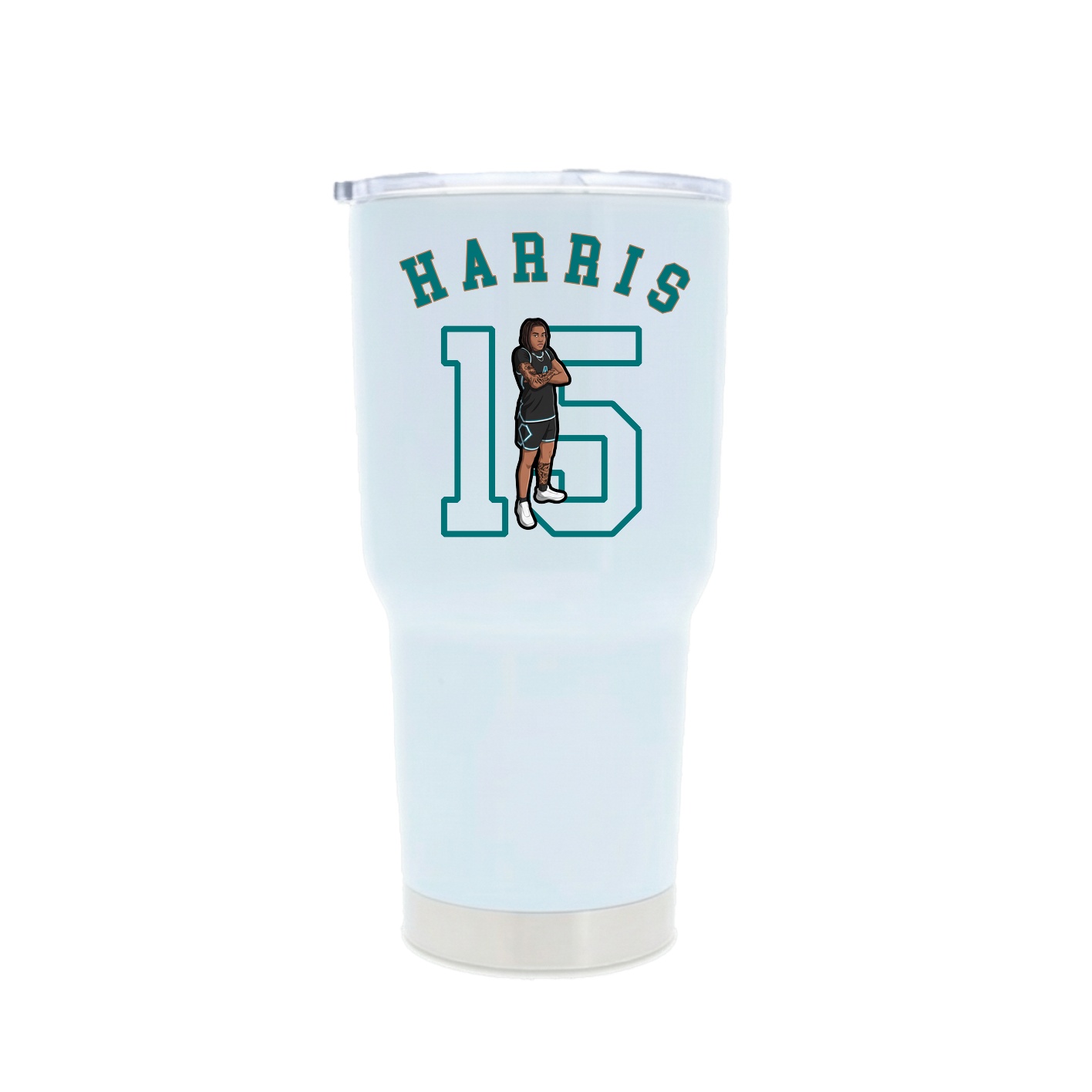 30oz Stainless Steel Tumbler — Shirsey Arch in White