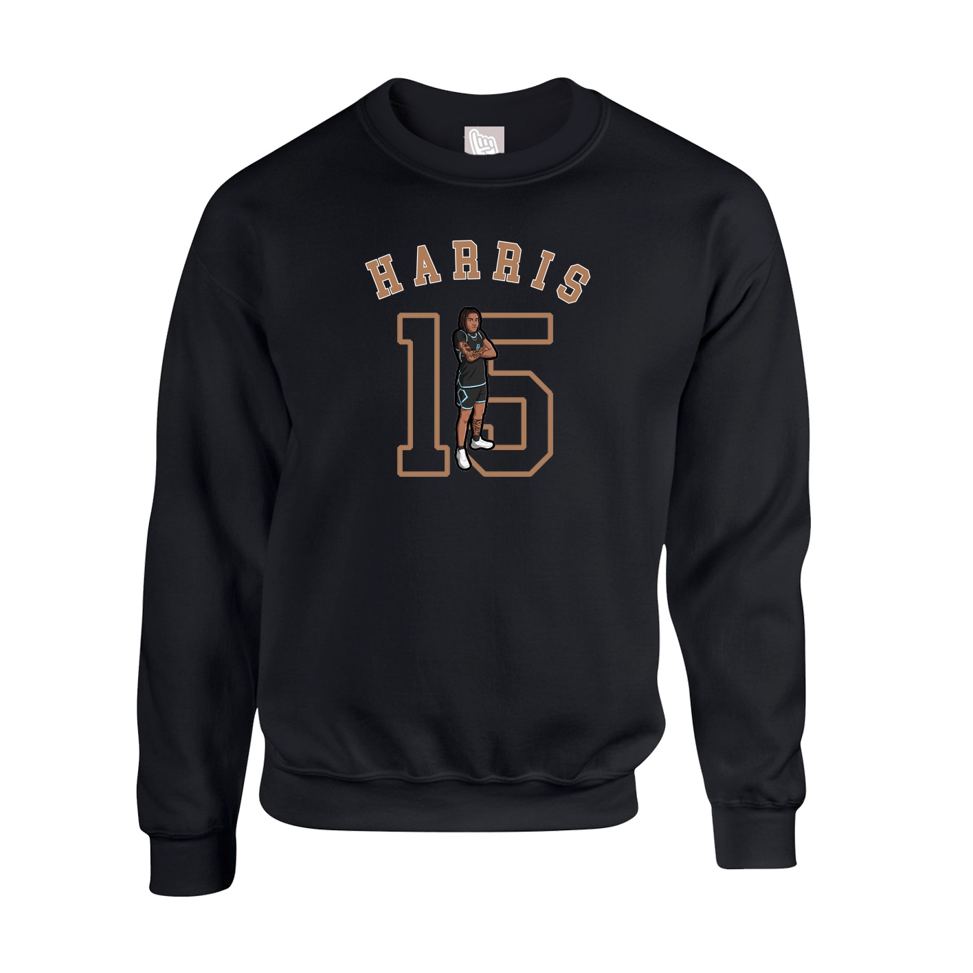 Fleece Crew — Shirsey Arch in Black