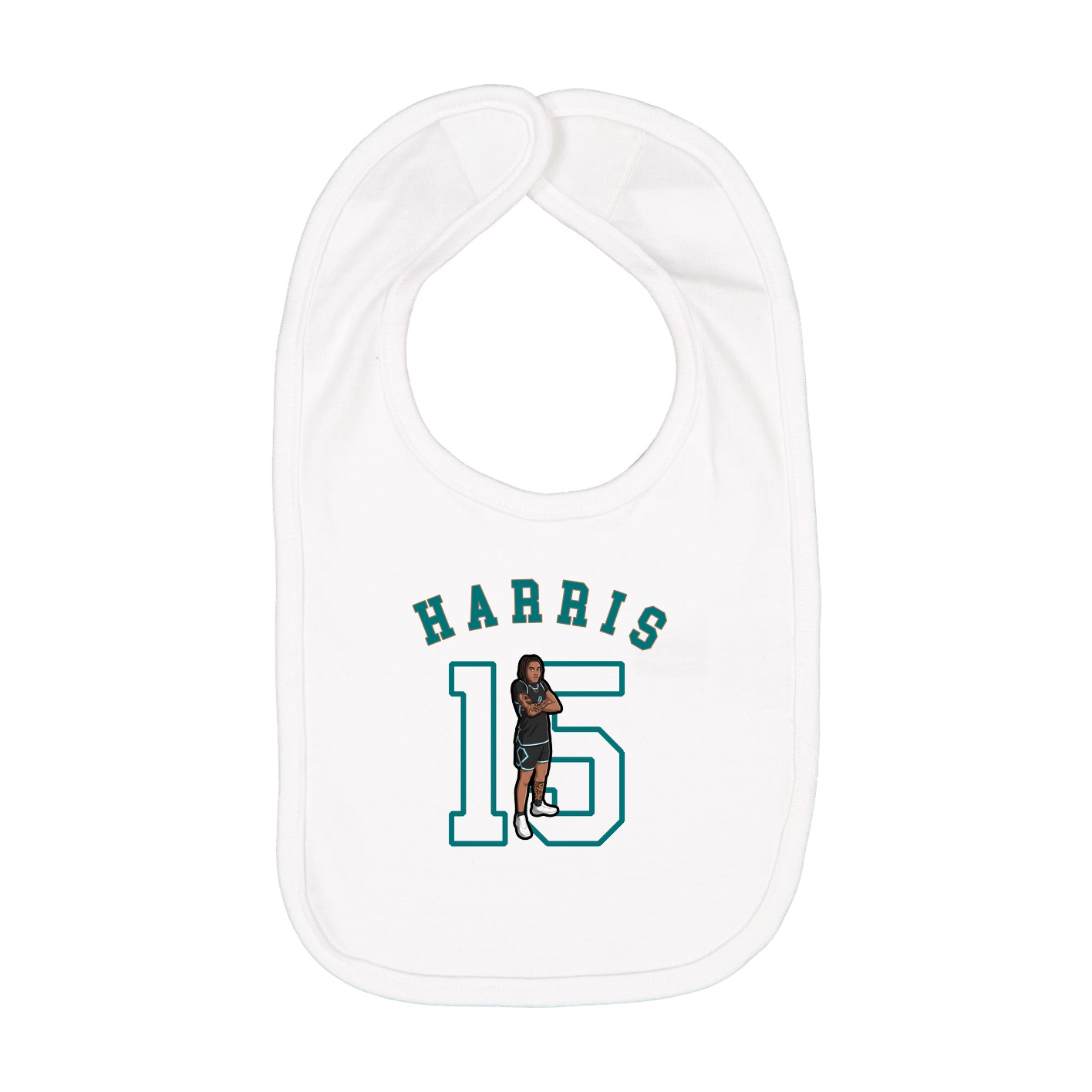 Infant Bib — Shirsey Arch in White