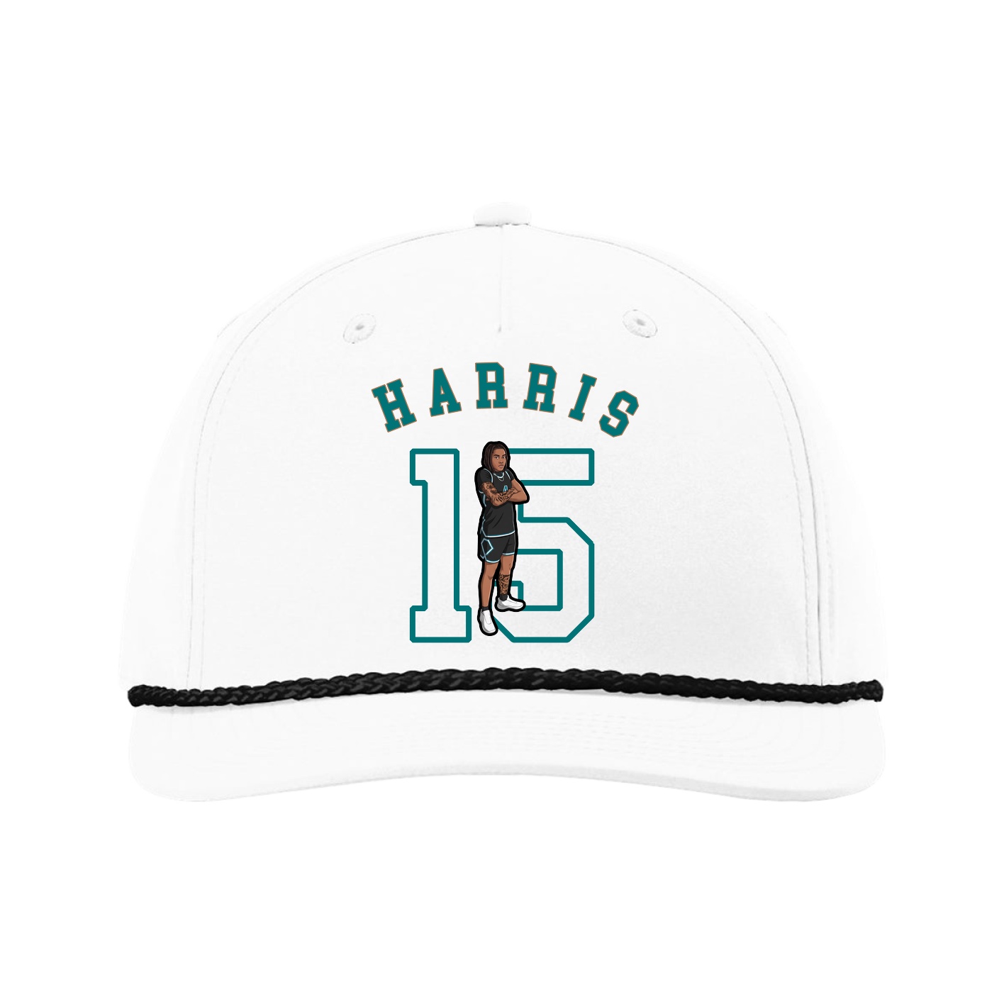 Five-Panel Classic Rope Cap — Shirsey Arch in White