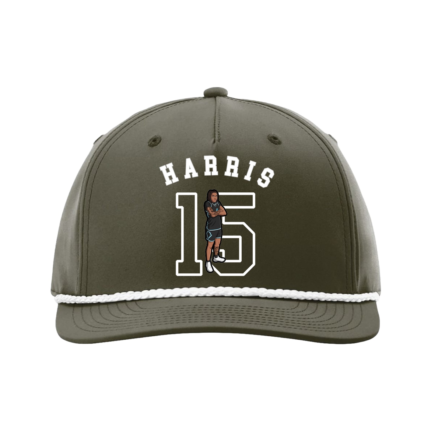 Five-Panel Classic Rope Cap — Shirsey Arch in Green