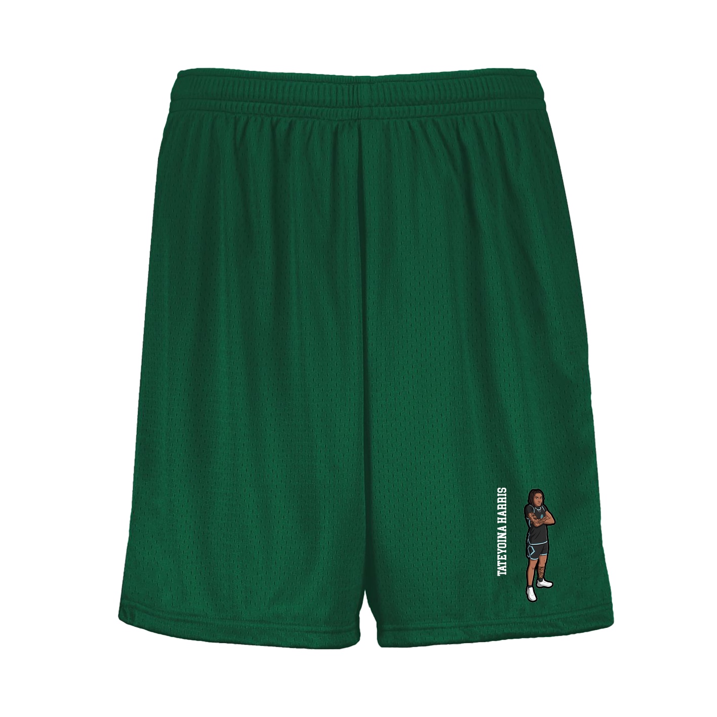 Shorts — Name Vertical in Green