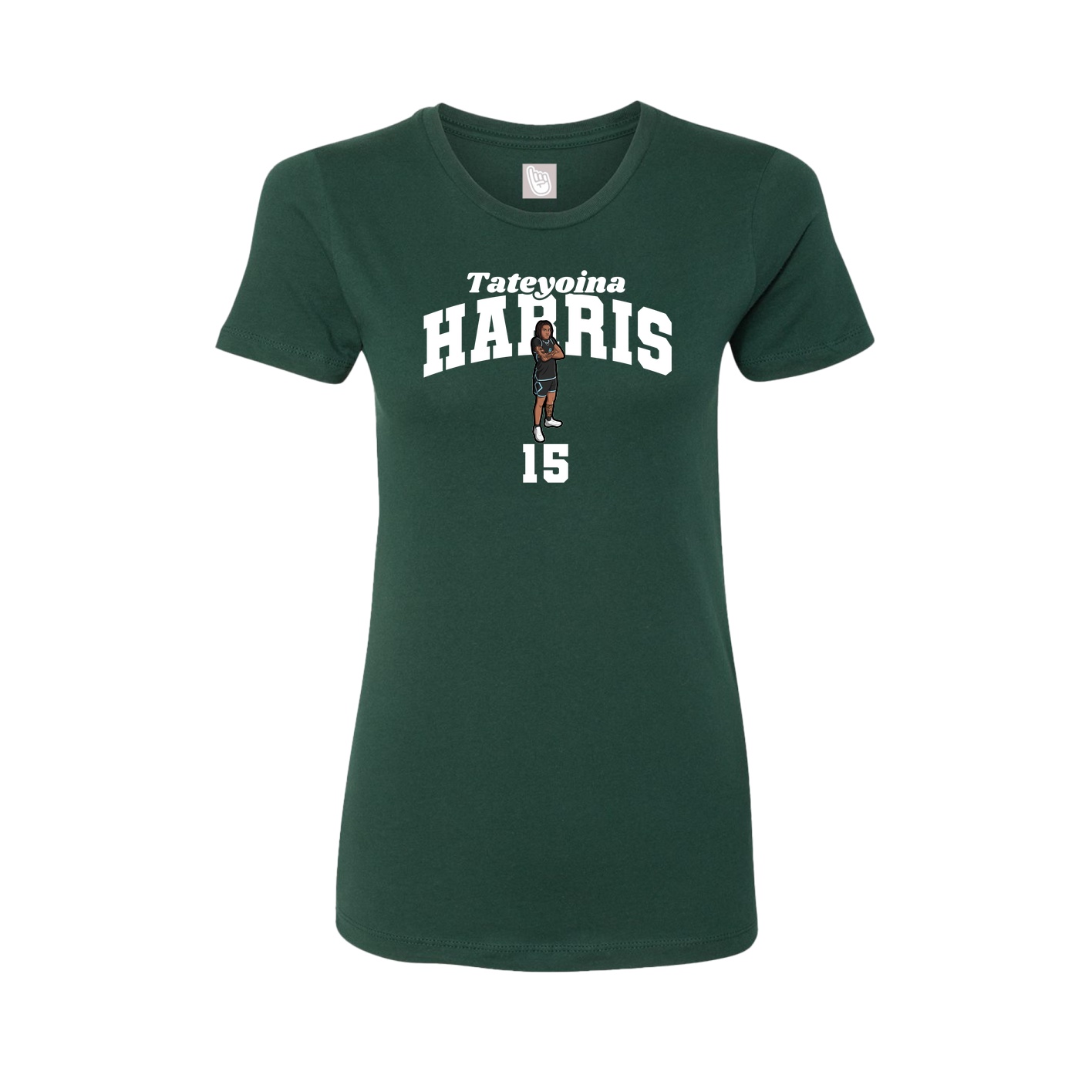Womens Tee — Signature Arch in Green