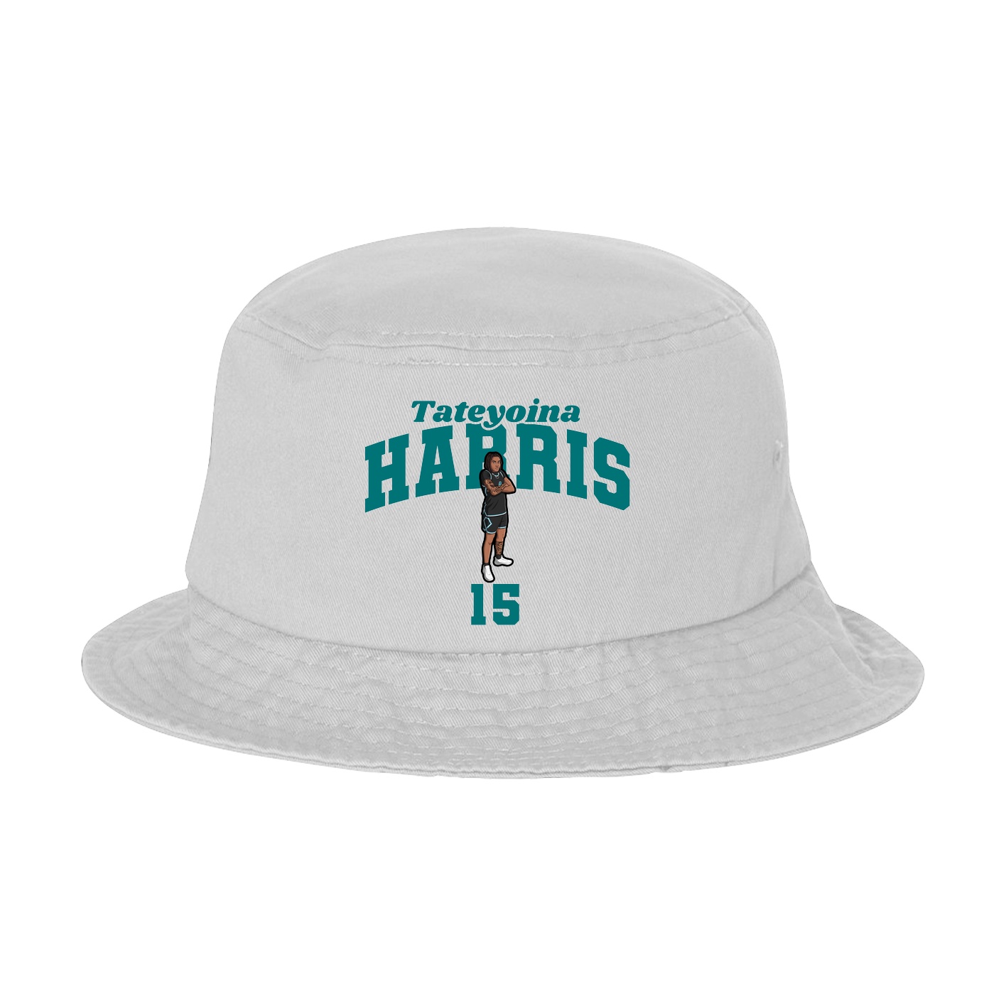 Bucket Cap — Signature Arch in White