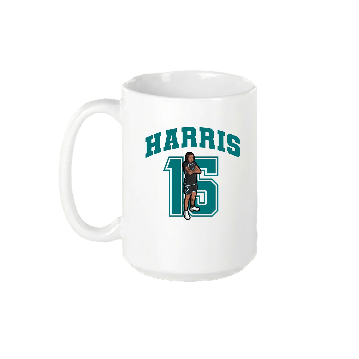 15oz Coffee Mug — Number in White