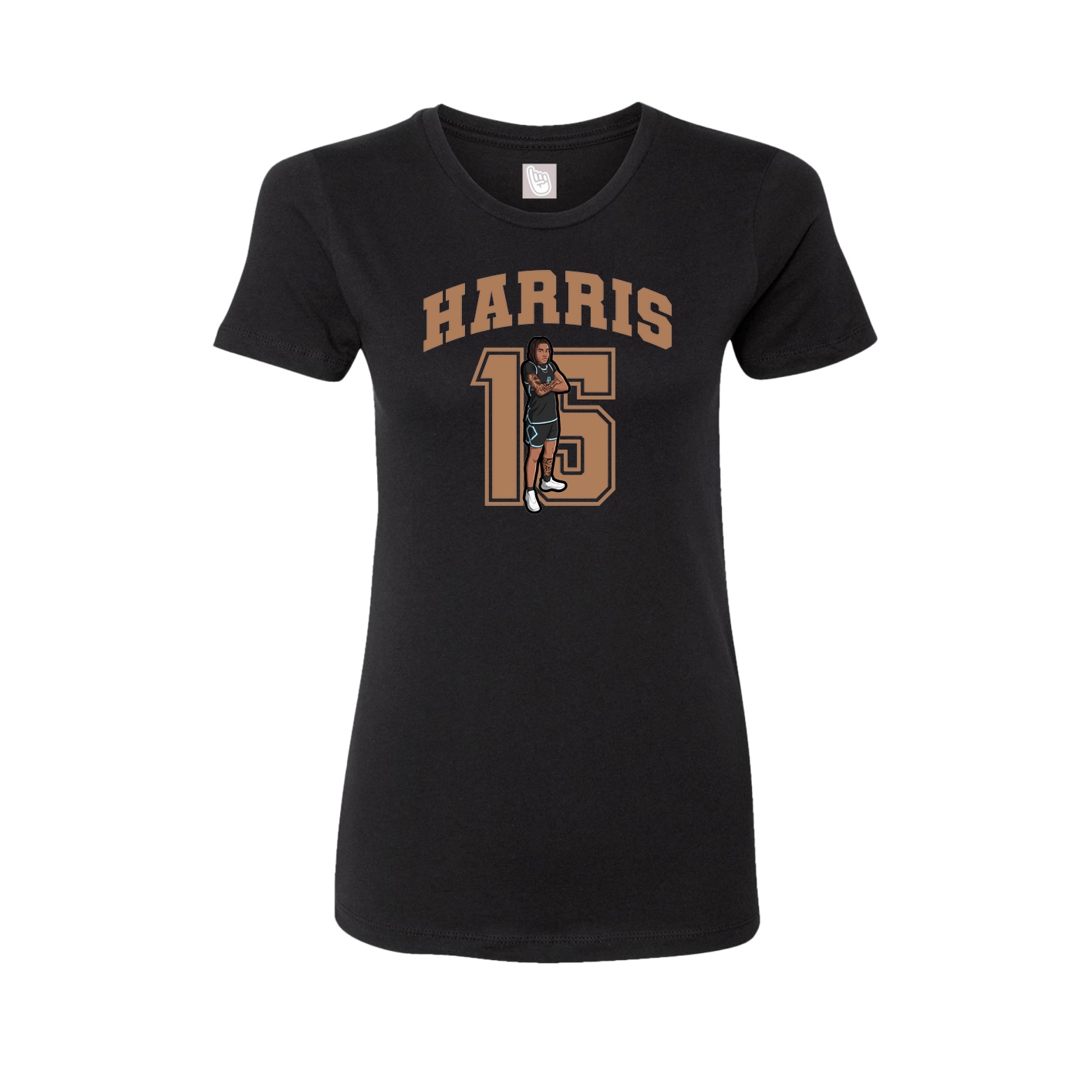 Womens Tee — Number in Black