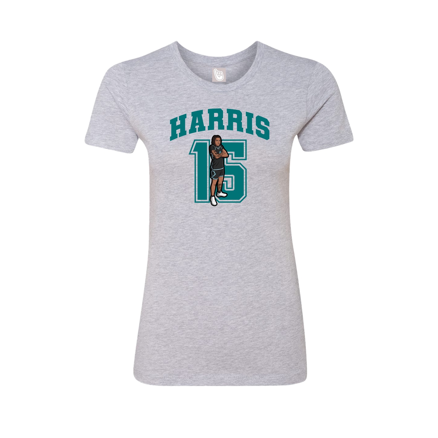 Womens Tee — Number in Grey