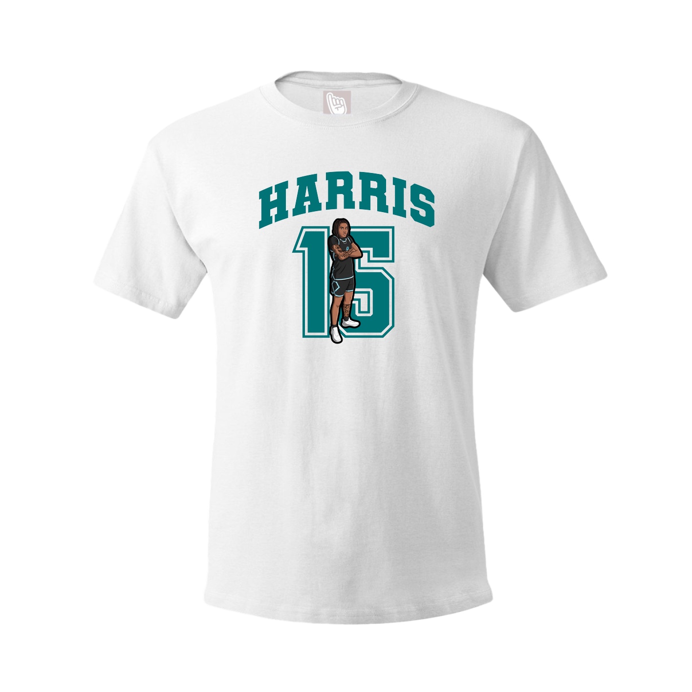 Youth Tee — Number in White