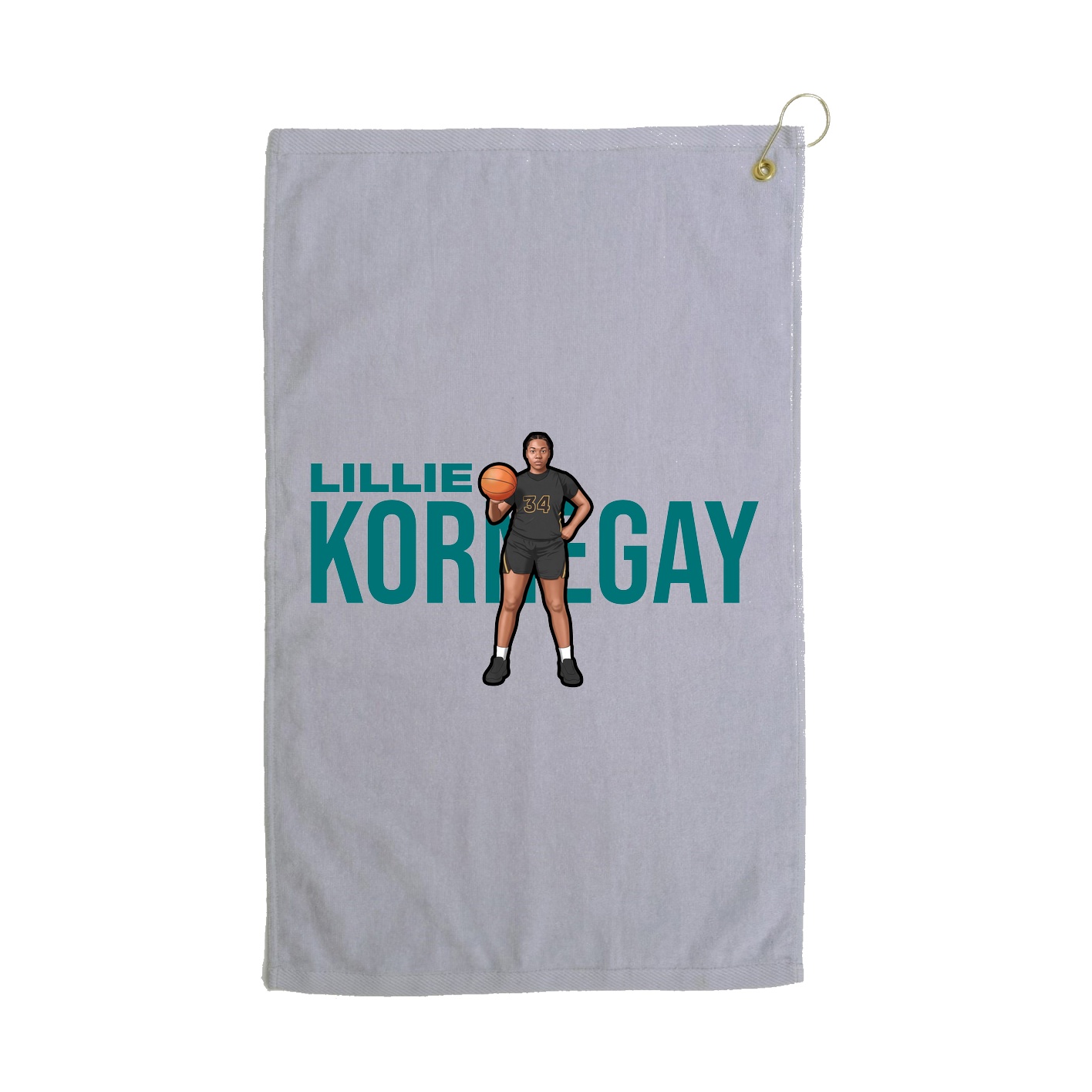 Golf Towel — Player Name in Grey