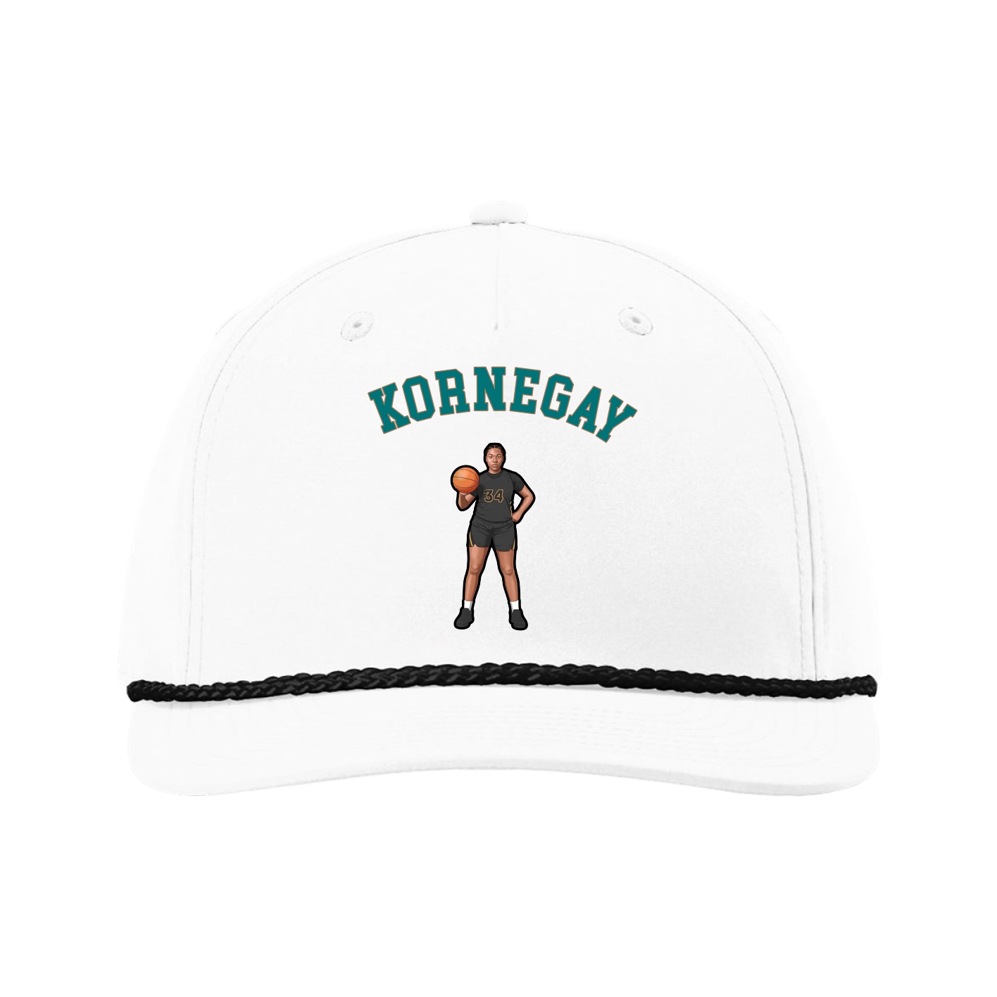 Five-Panel Classic Rope Cap — Shirsey Arch in White